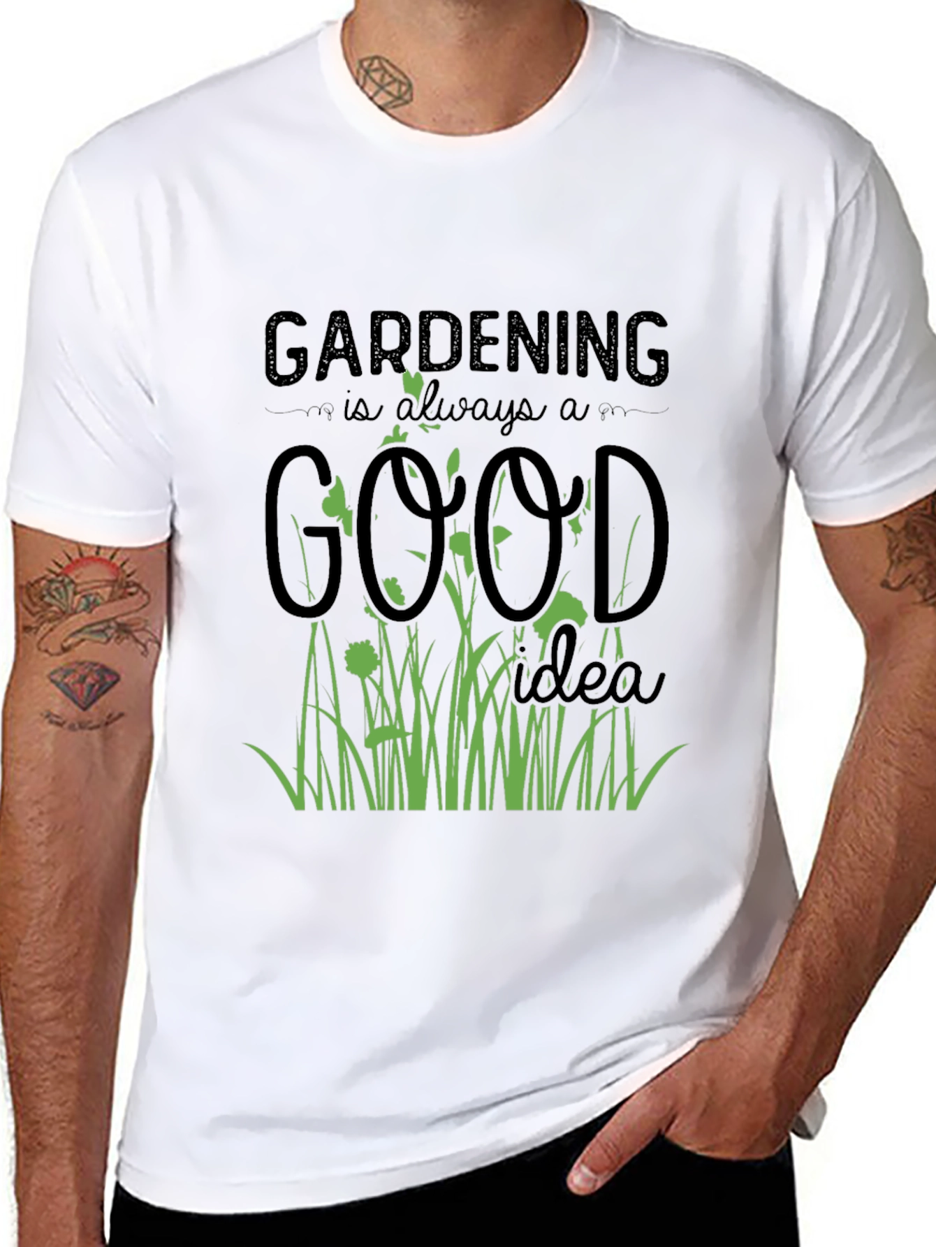 Black Gardening Is Always a Good Idea Graphic Tee view 8