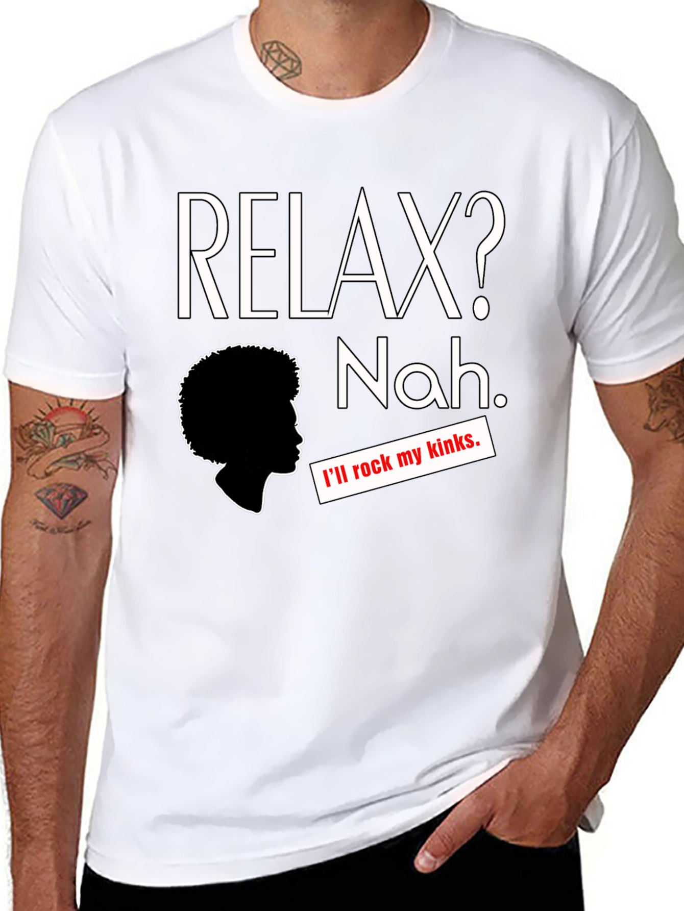 Black Relax? Nah. Rock My Kinks T-Shirt - Afro Pride view 8