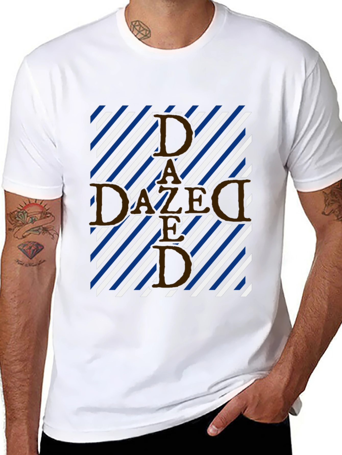 Black Dazed Brown Lettered Graphic Print T-Shirt view 8