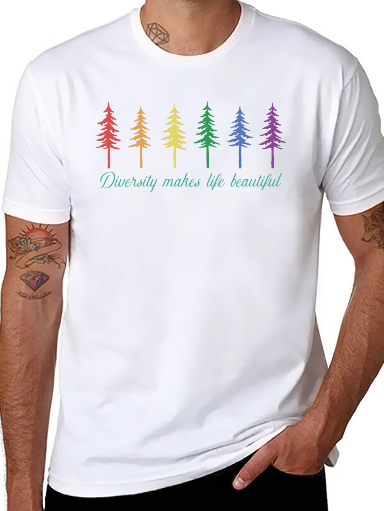 Black Diversity Makes Life Beautiful T-Shirt view 8