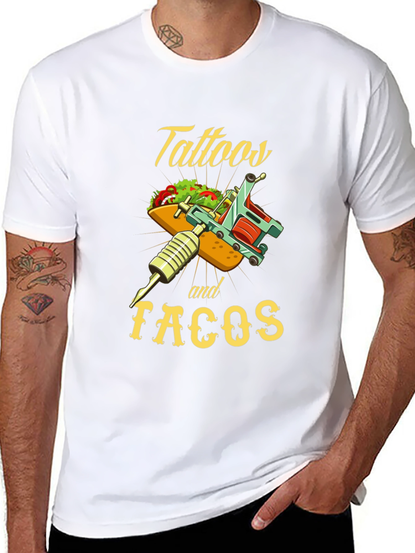Tattoos and Tacos Graphic Tee - 8