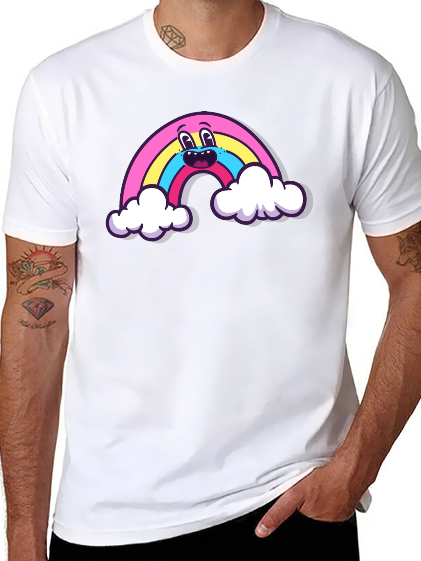Black Rainbow Graphic T-Shirt view 8