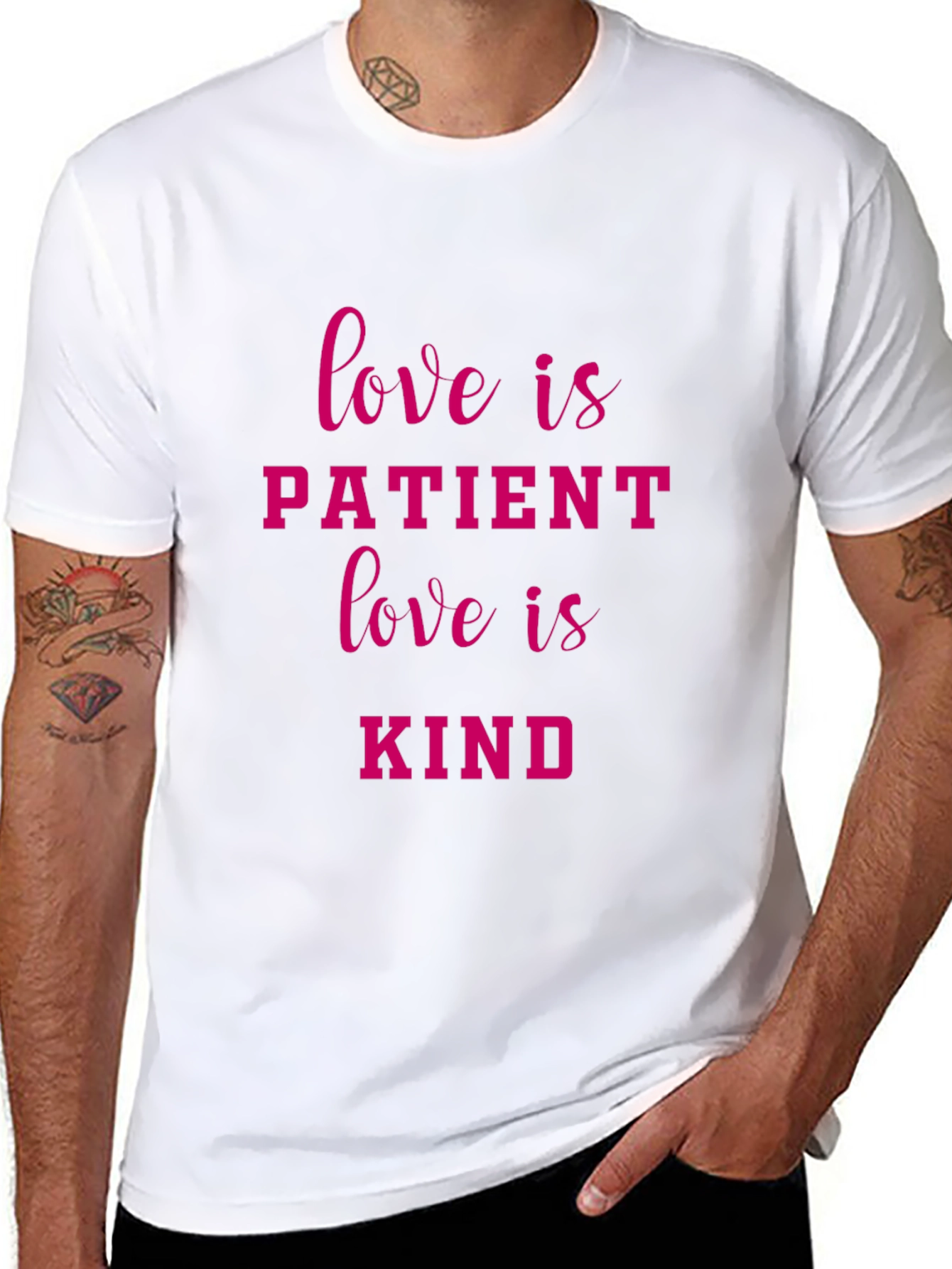 Black Love is Patient Love is Kind Black T-Shirt view 8
