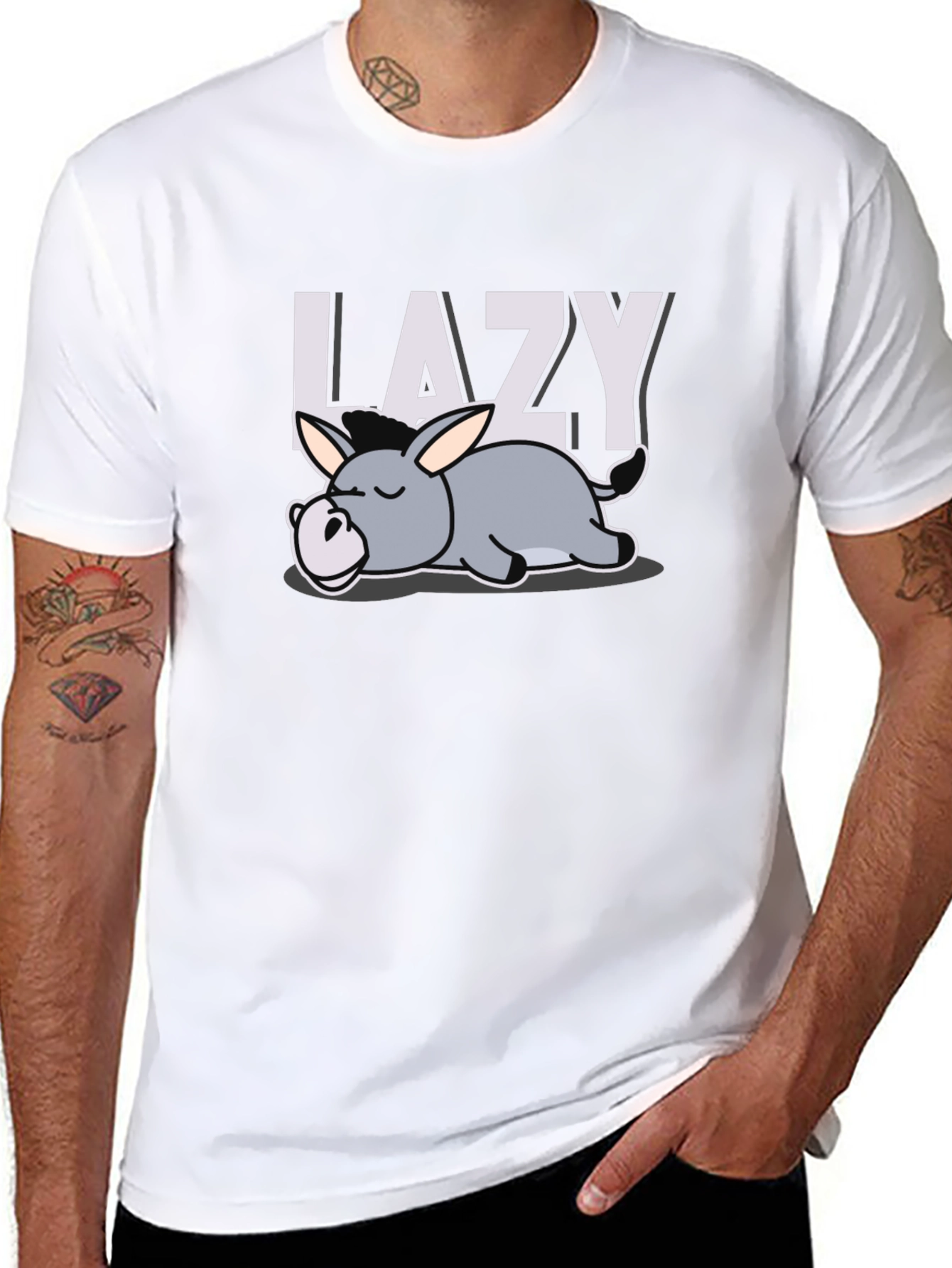 Black Lazy Donkey Graphic T-Shirt - Relaxed Fit view 8