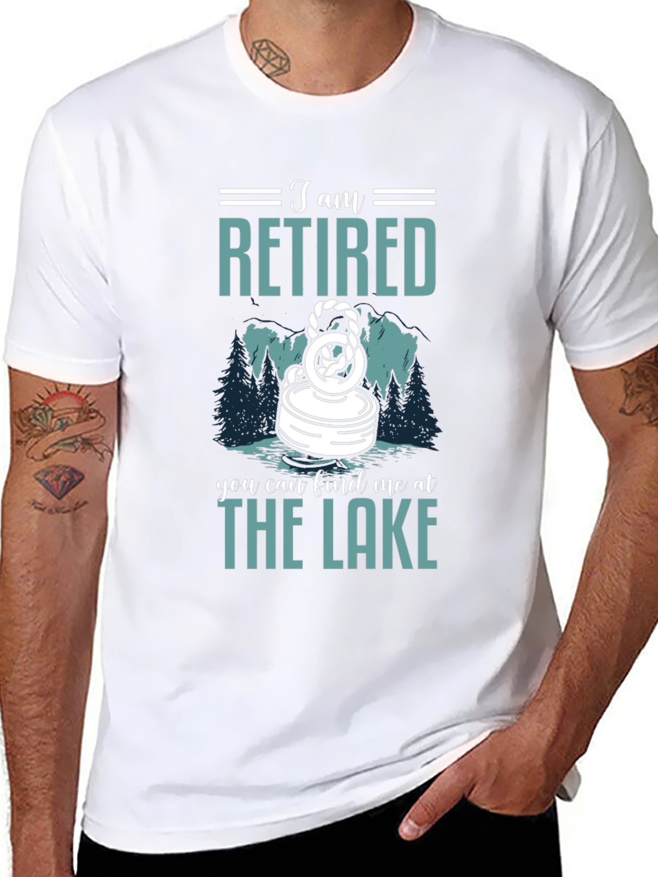 Black Retired Lake T-Shirt view 8