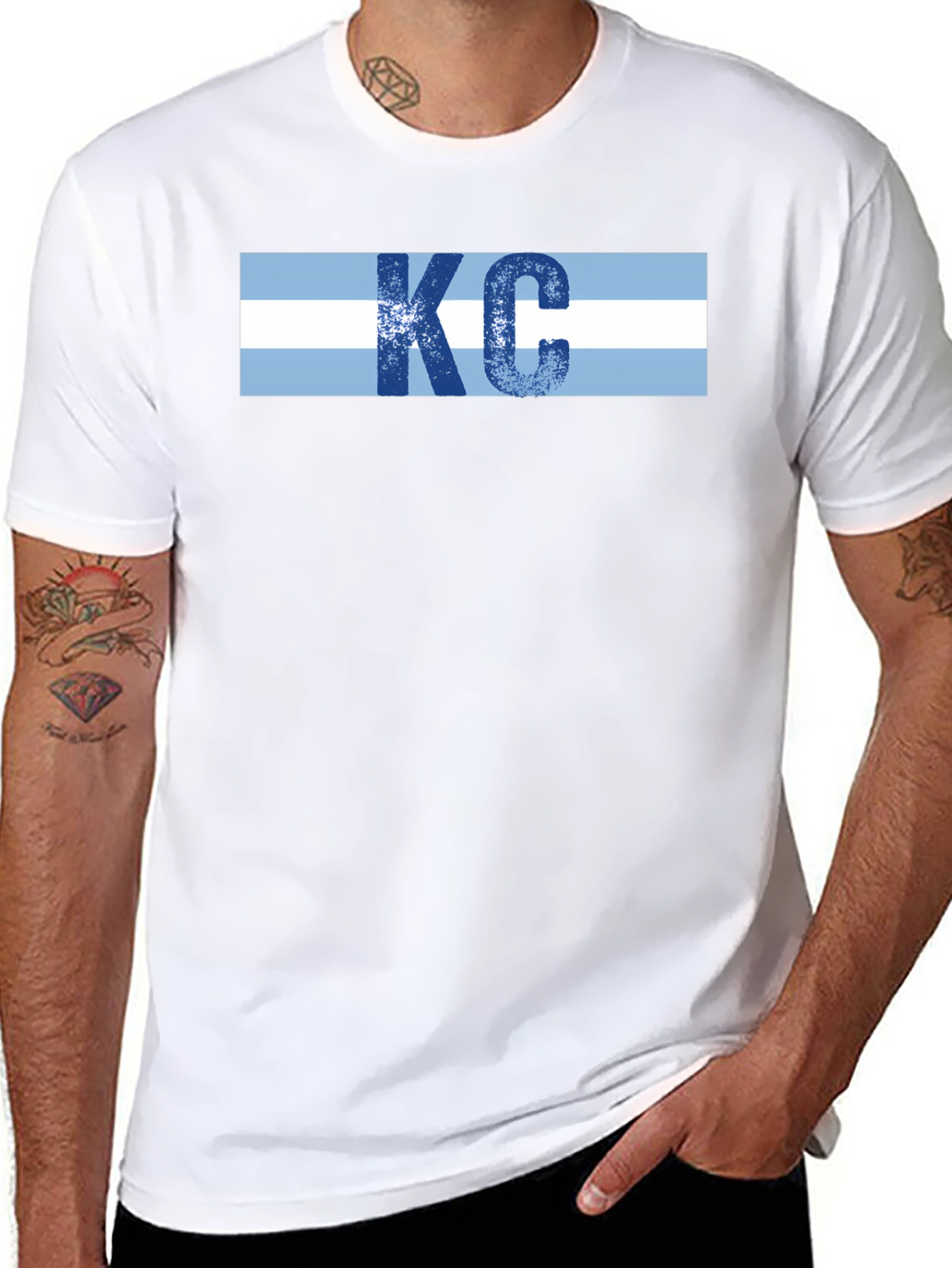 Black KC Stripes Graphic T-Shirt view 8