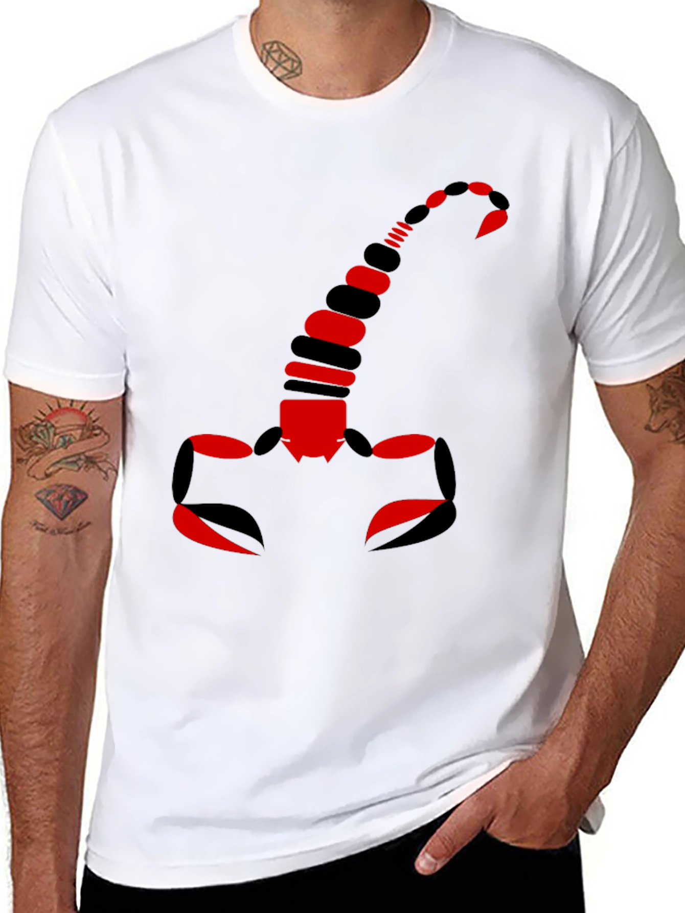 Black Scorpion Graphic Tee - Black Crew Neck view 8