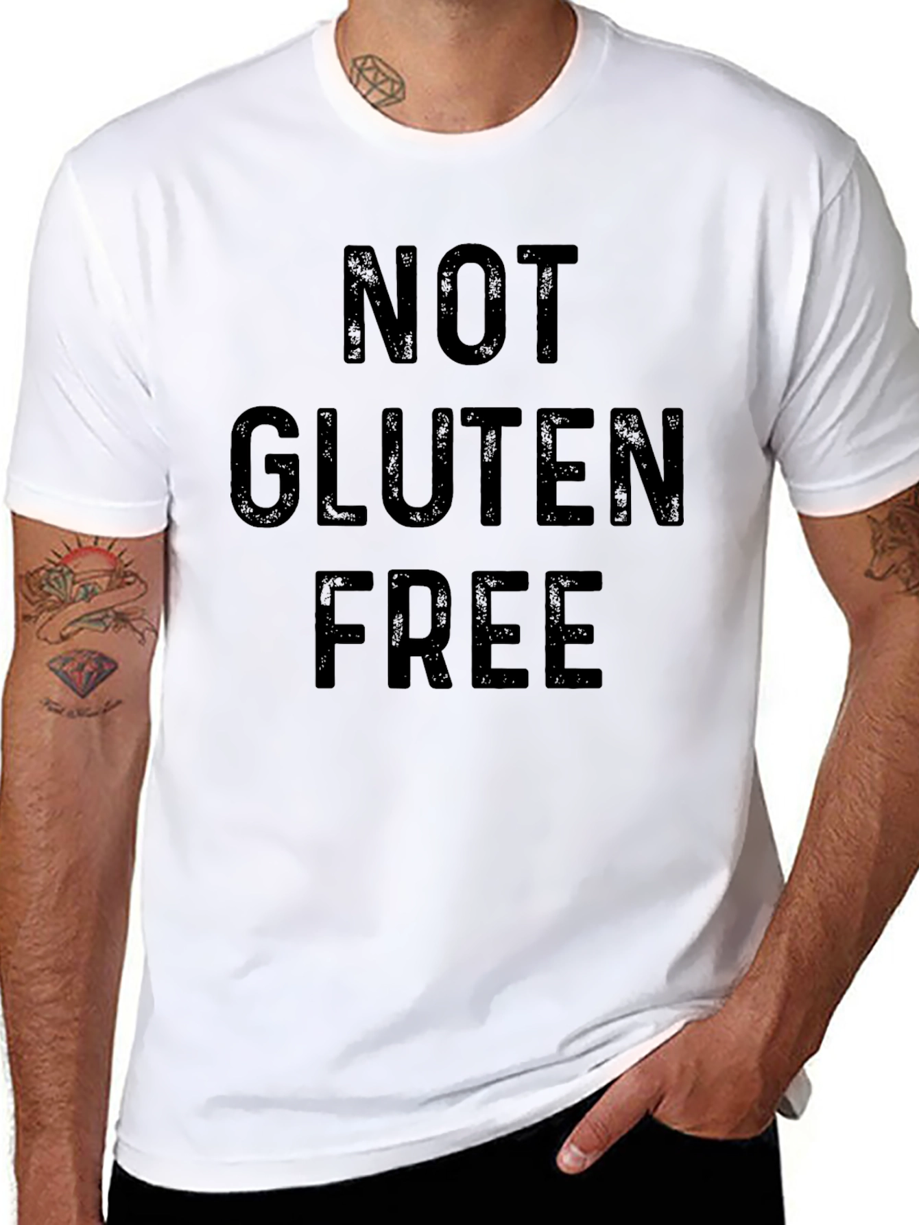 Black Not Gluten Free Graphic T-Shirt - Black view 8