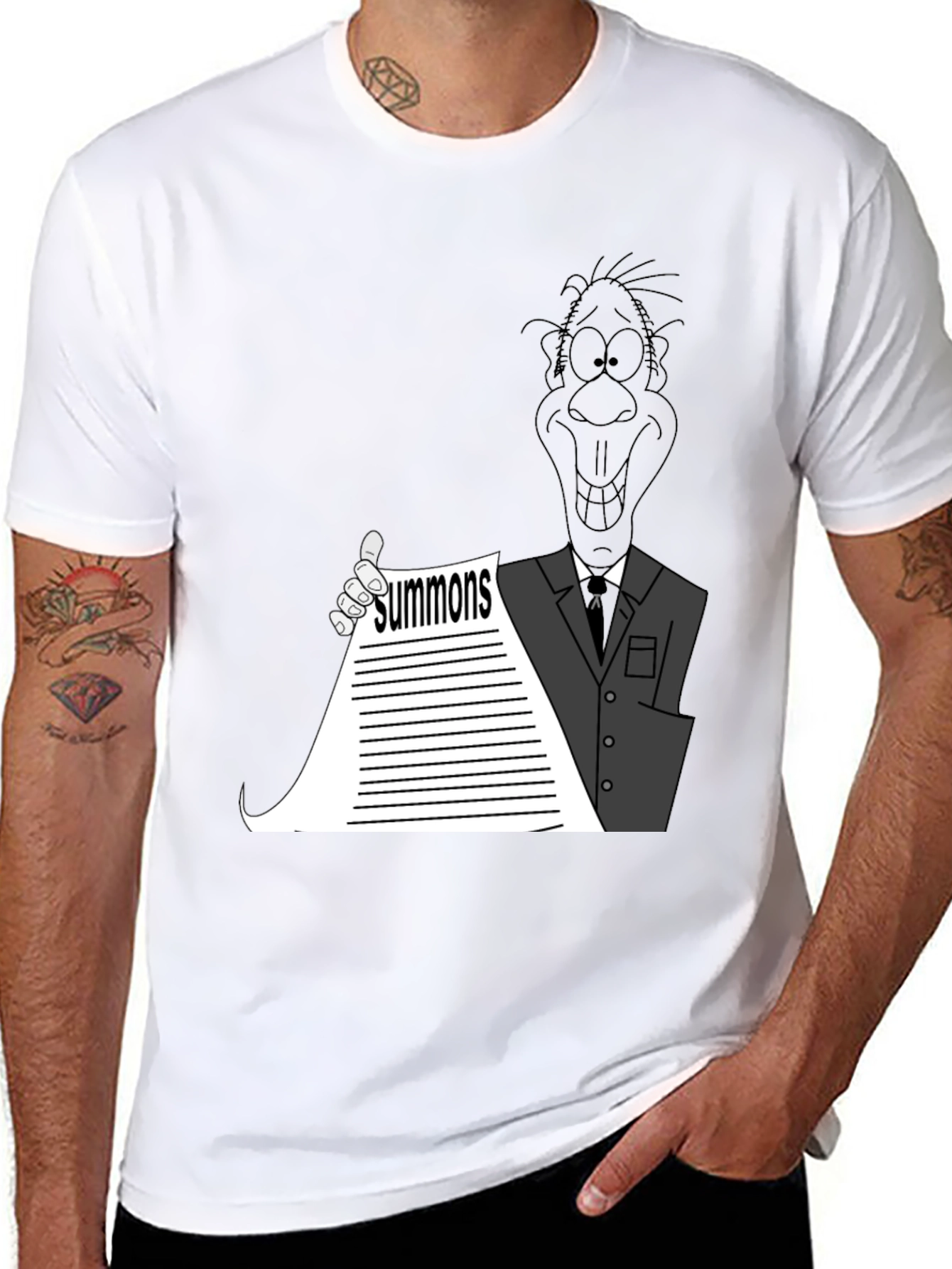 Black Cartoon Summons Black T-Shirt view 8