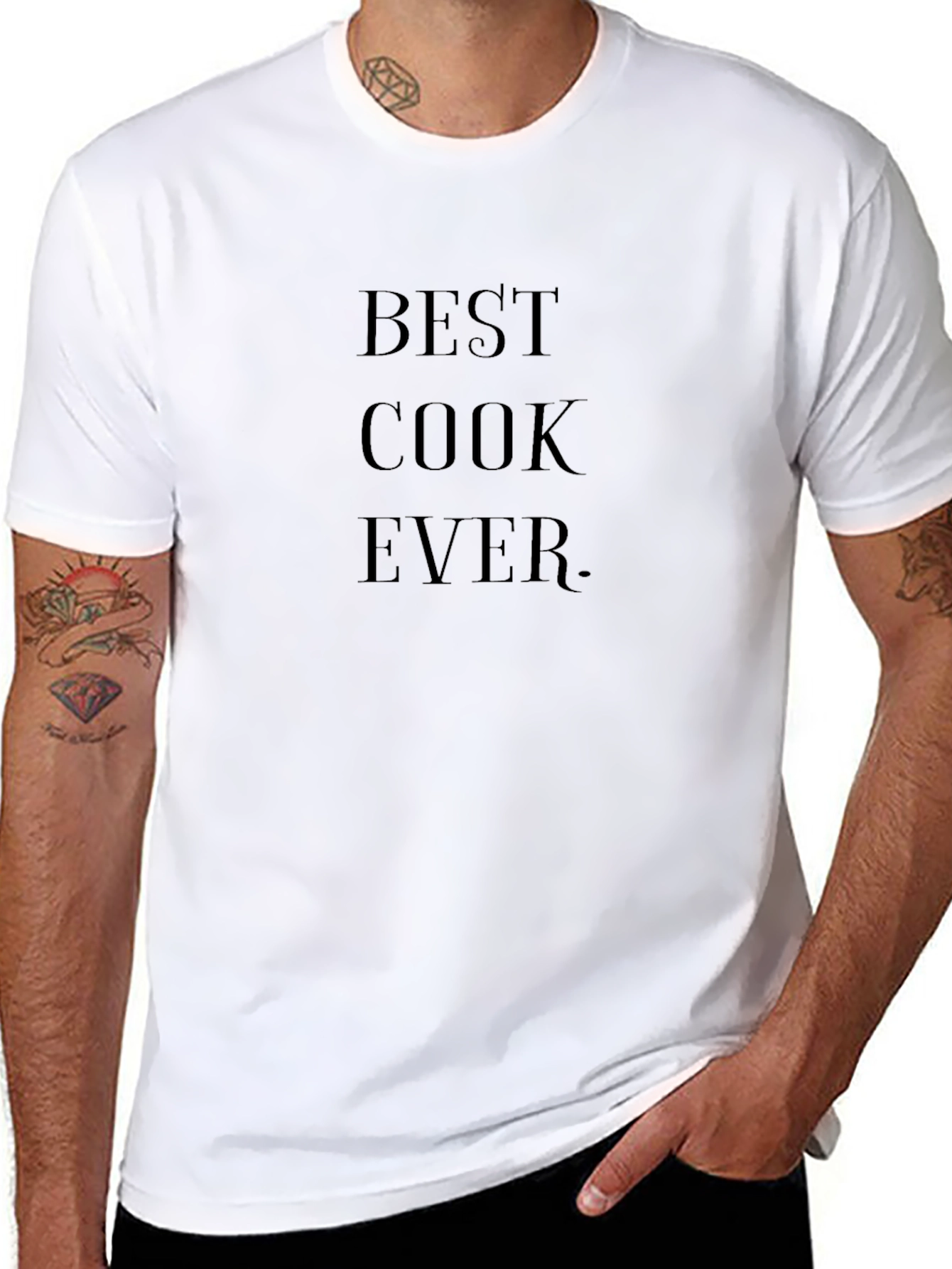 Black Best Cook Ever Graphic T-Shirt - Black Casual Tee view 8