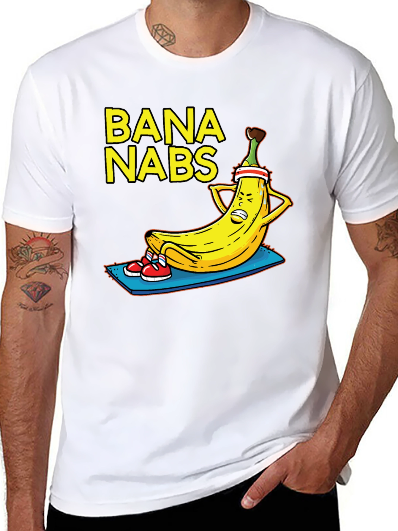 Black Bana Nabs Funny Workout T-Shirt  view 8