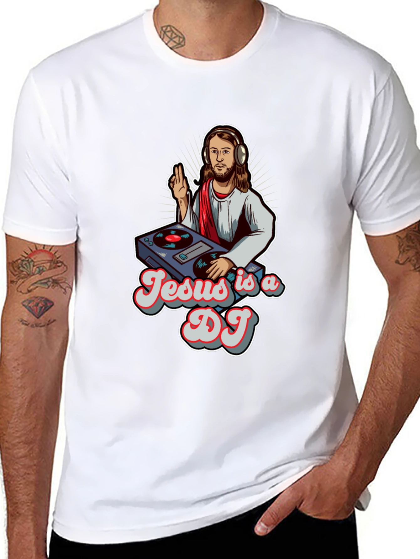 Black Jesus is a DJ Black T-Shirt view 8