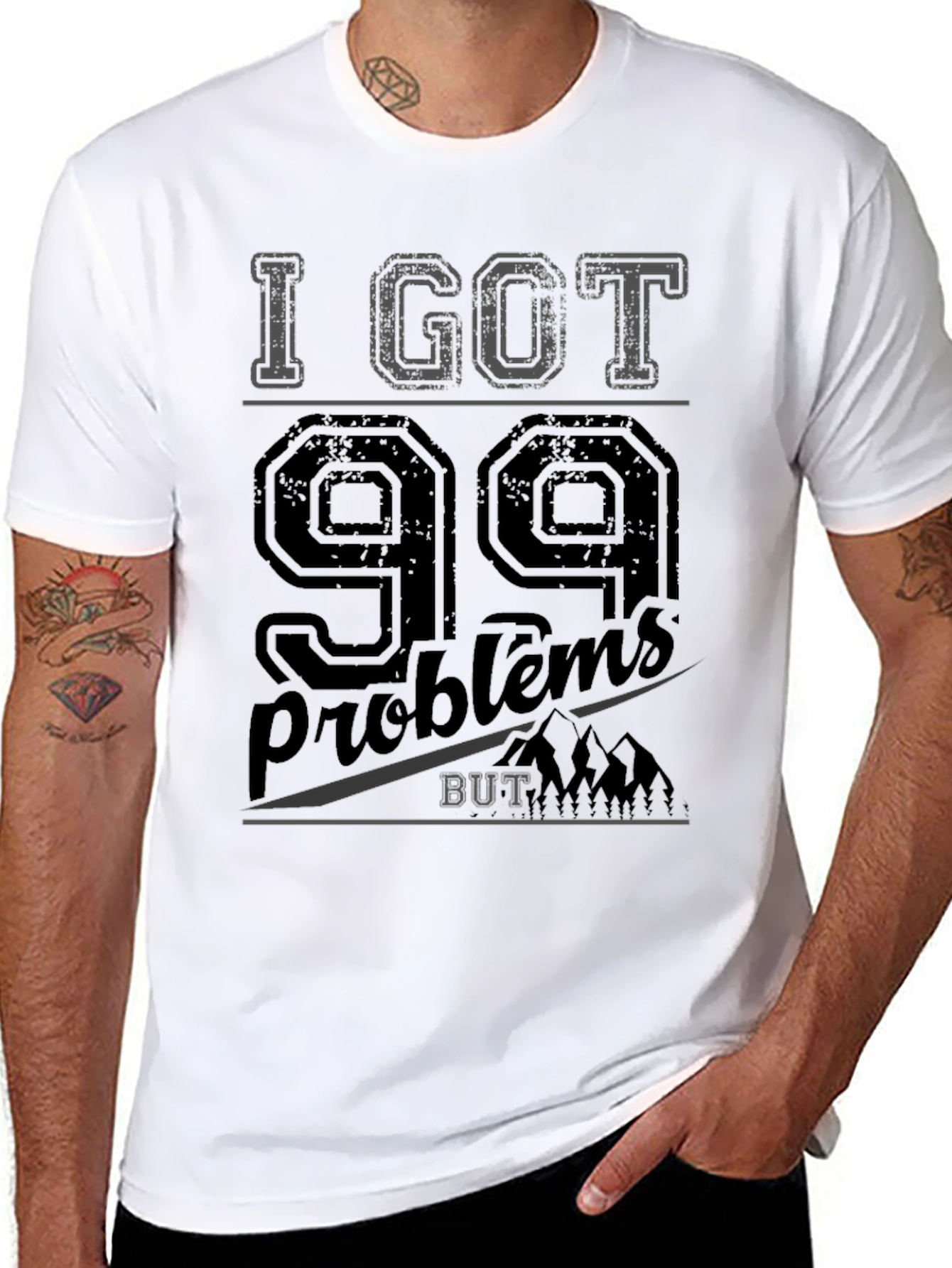 Black 99 Problems T-Shirt - Men's Graphic Tee view 8