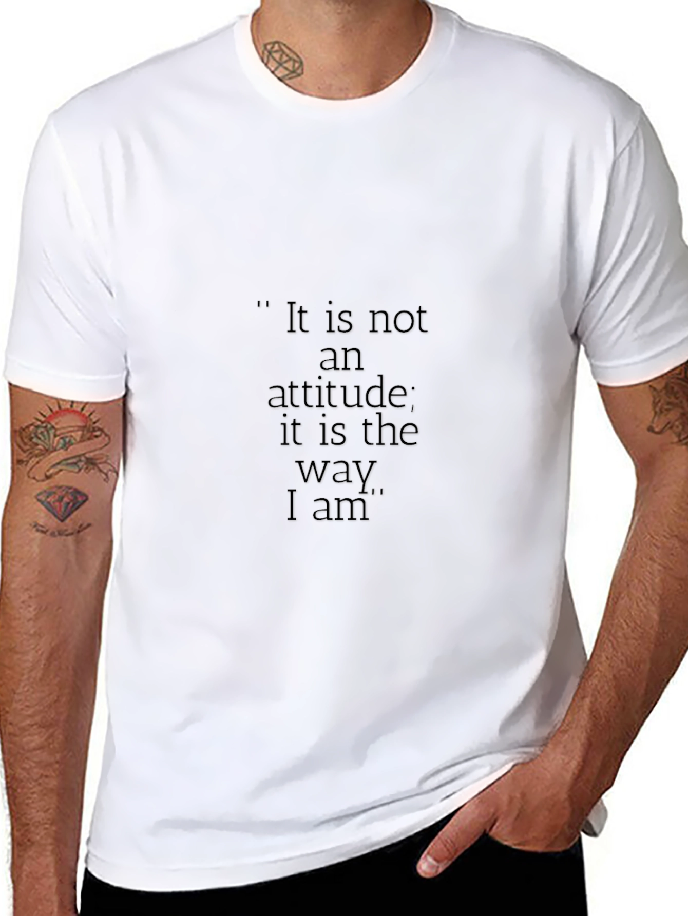 Black Statement T-Shirt: "It is not an attitude..." view 8