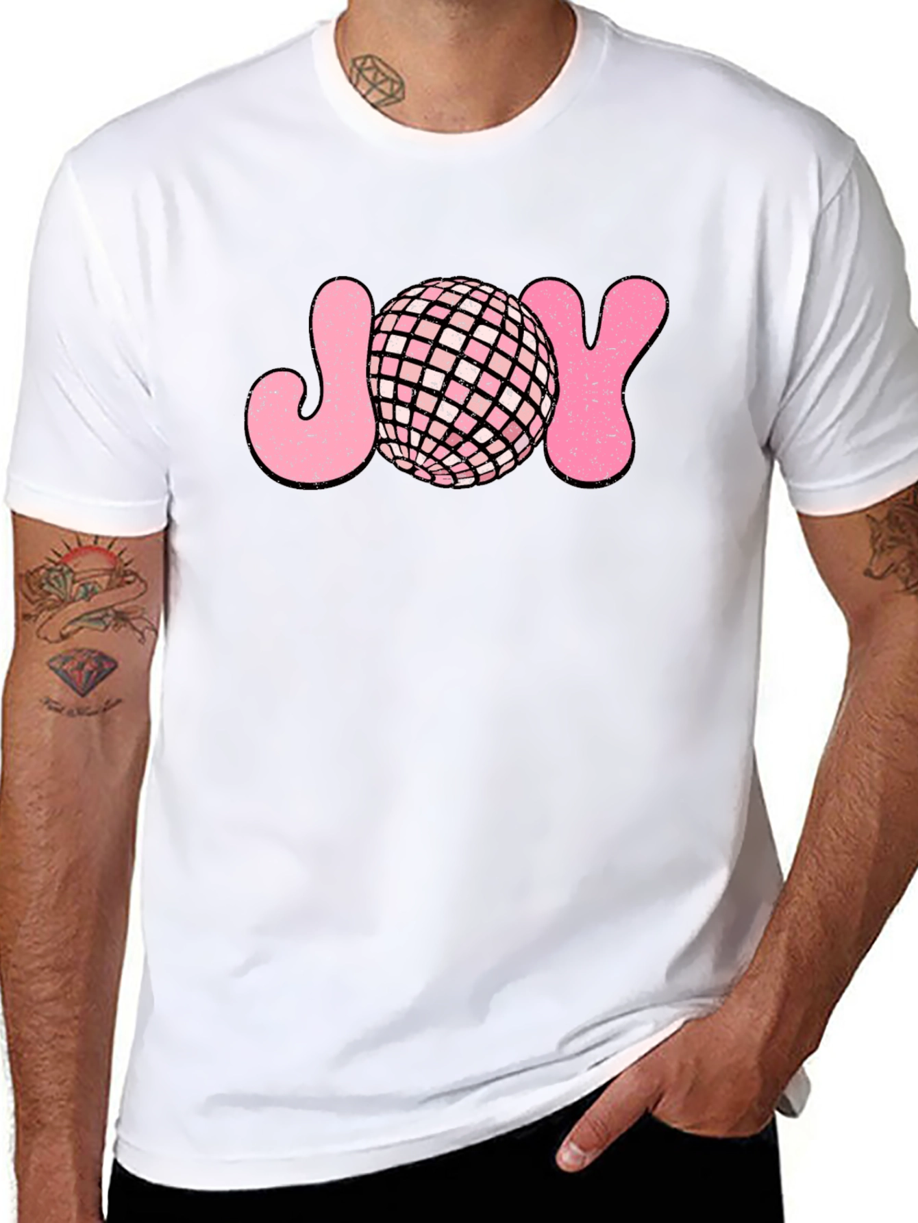 Black Retro Disco JOY T-Shirt view 8