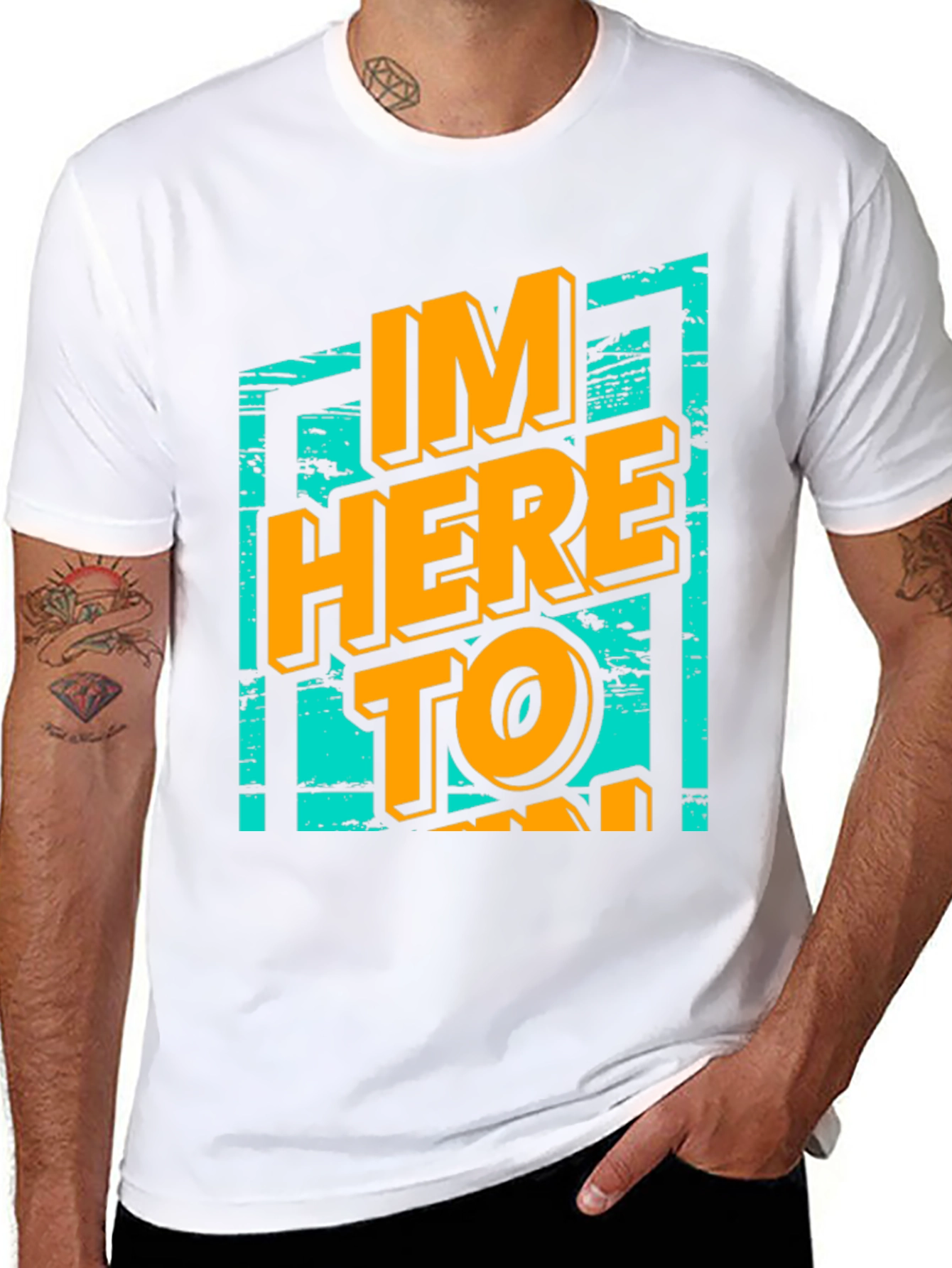 Black I'm Here to Party Graphic T-Shirt view 8