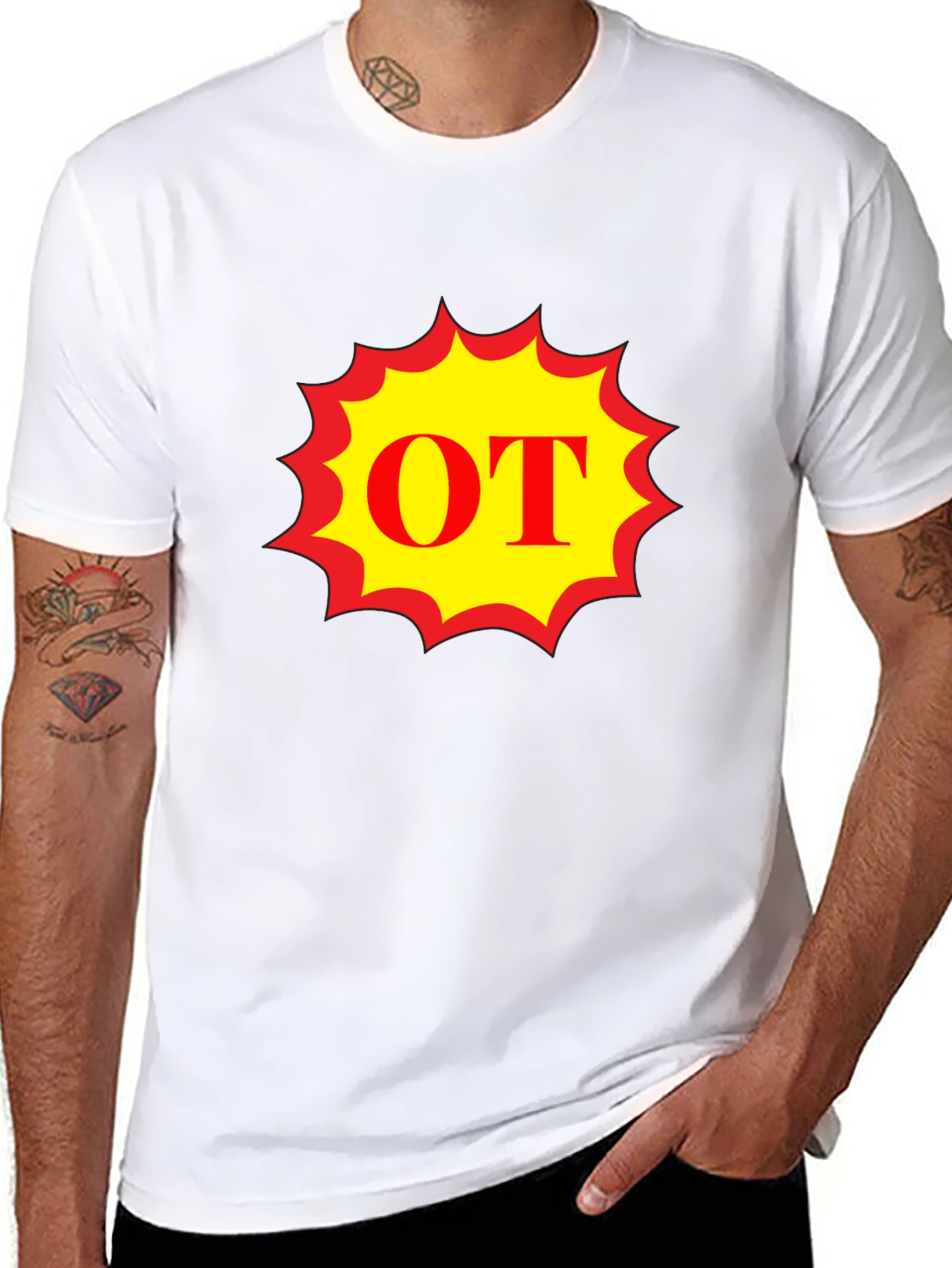 Black OT Burst T-Shirt - Bold Graphic Tee view 8