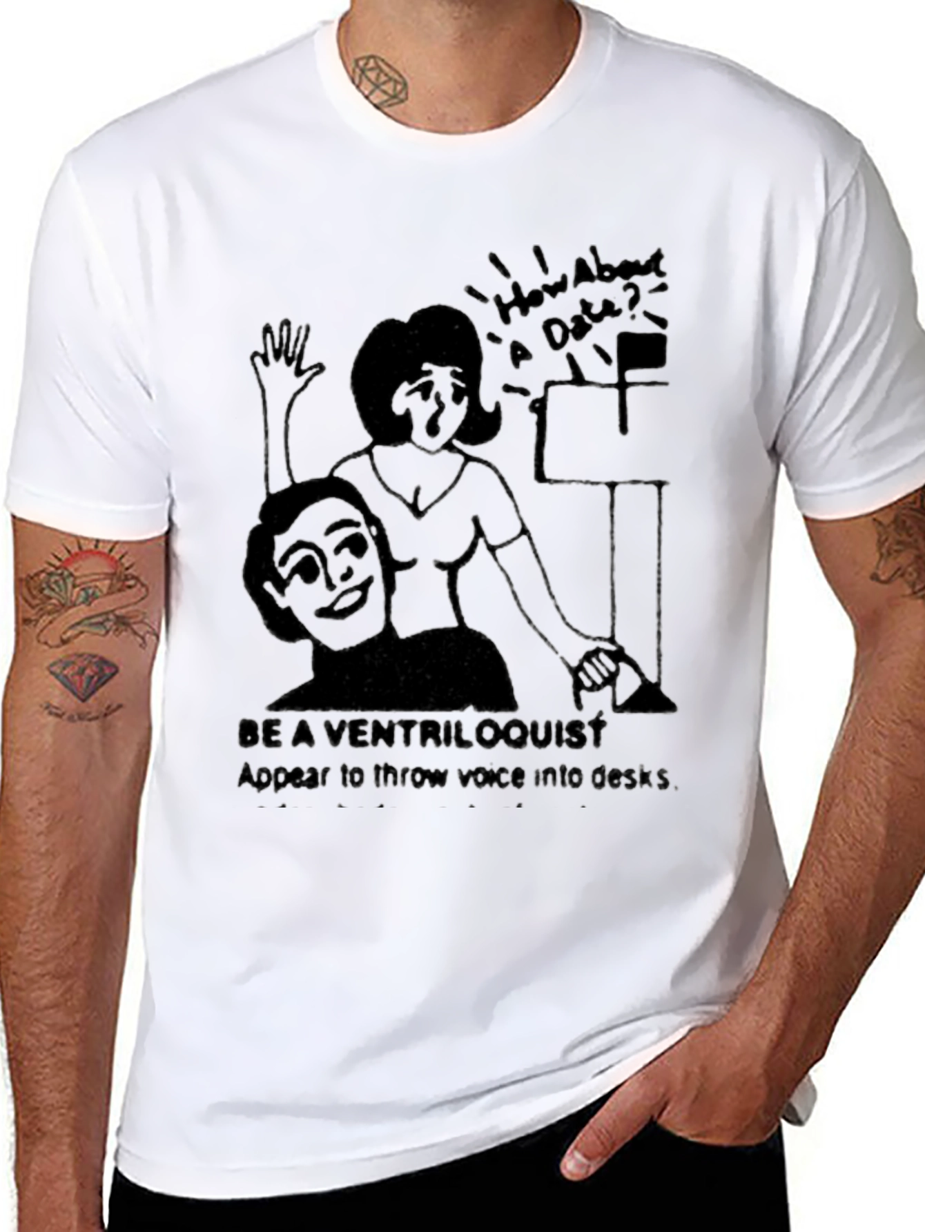 Black Be a Ventriloquist T-Shirt view 8