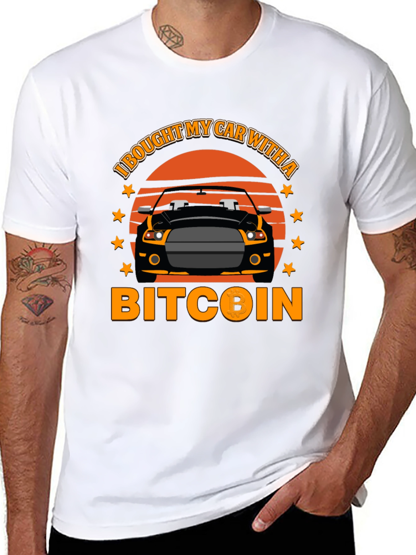 Bitcoin Car T-Shirt - Crypto Investor Tee - 8