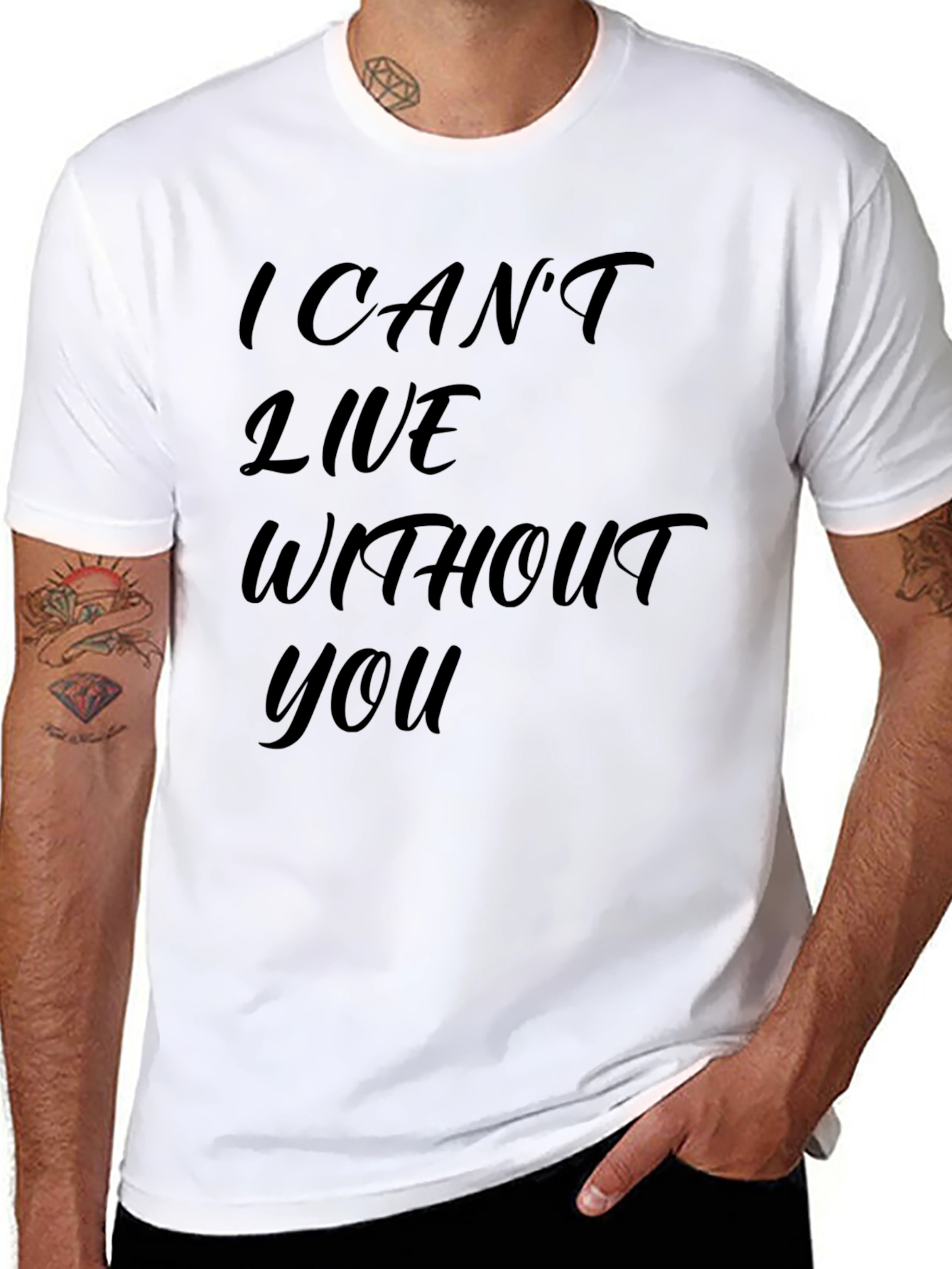 Black I Can't Live Without You - Graphic T-Shirt view 8