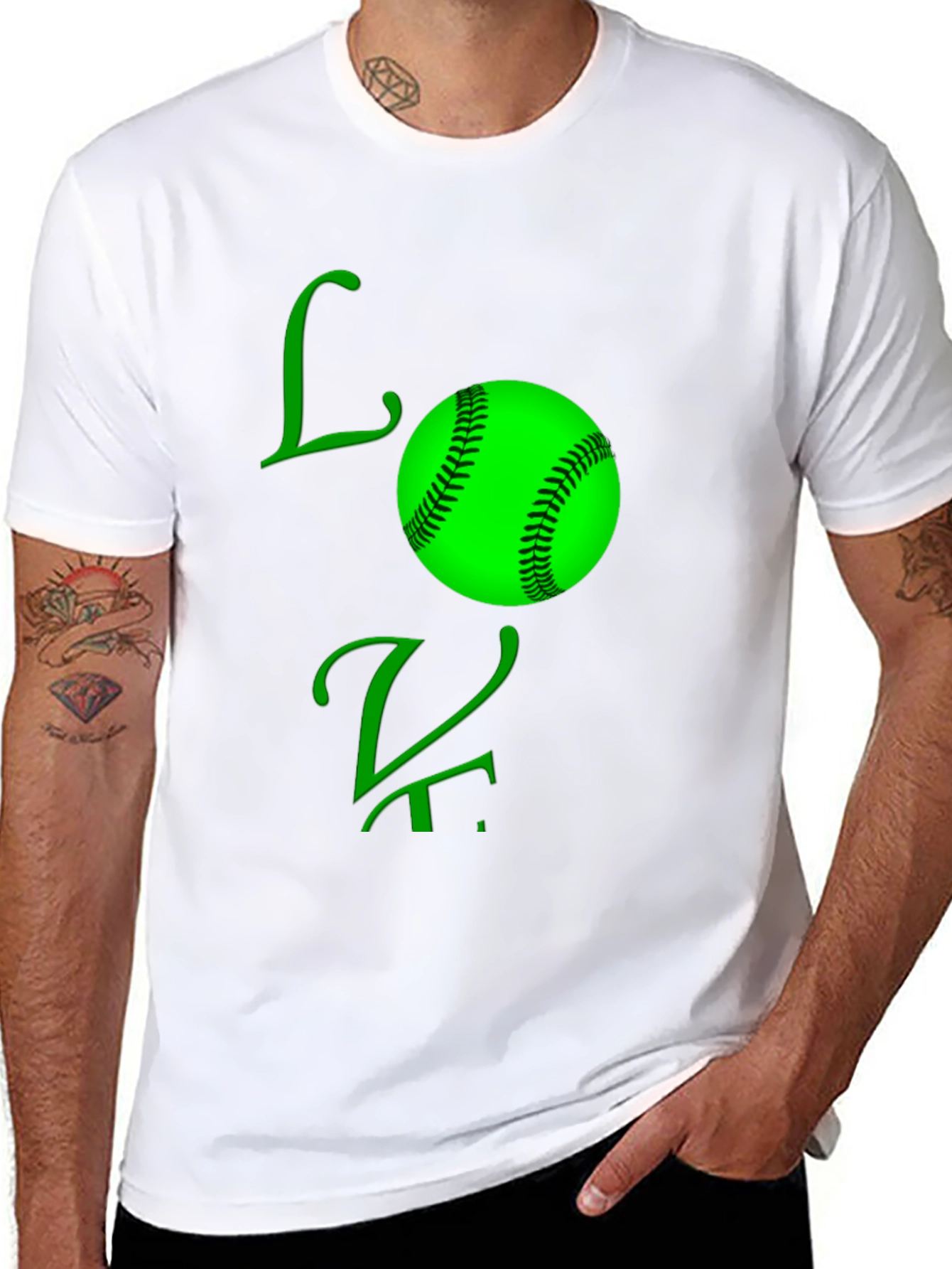 Black Love Baseball Black T-Shirt view 8