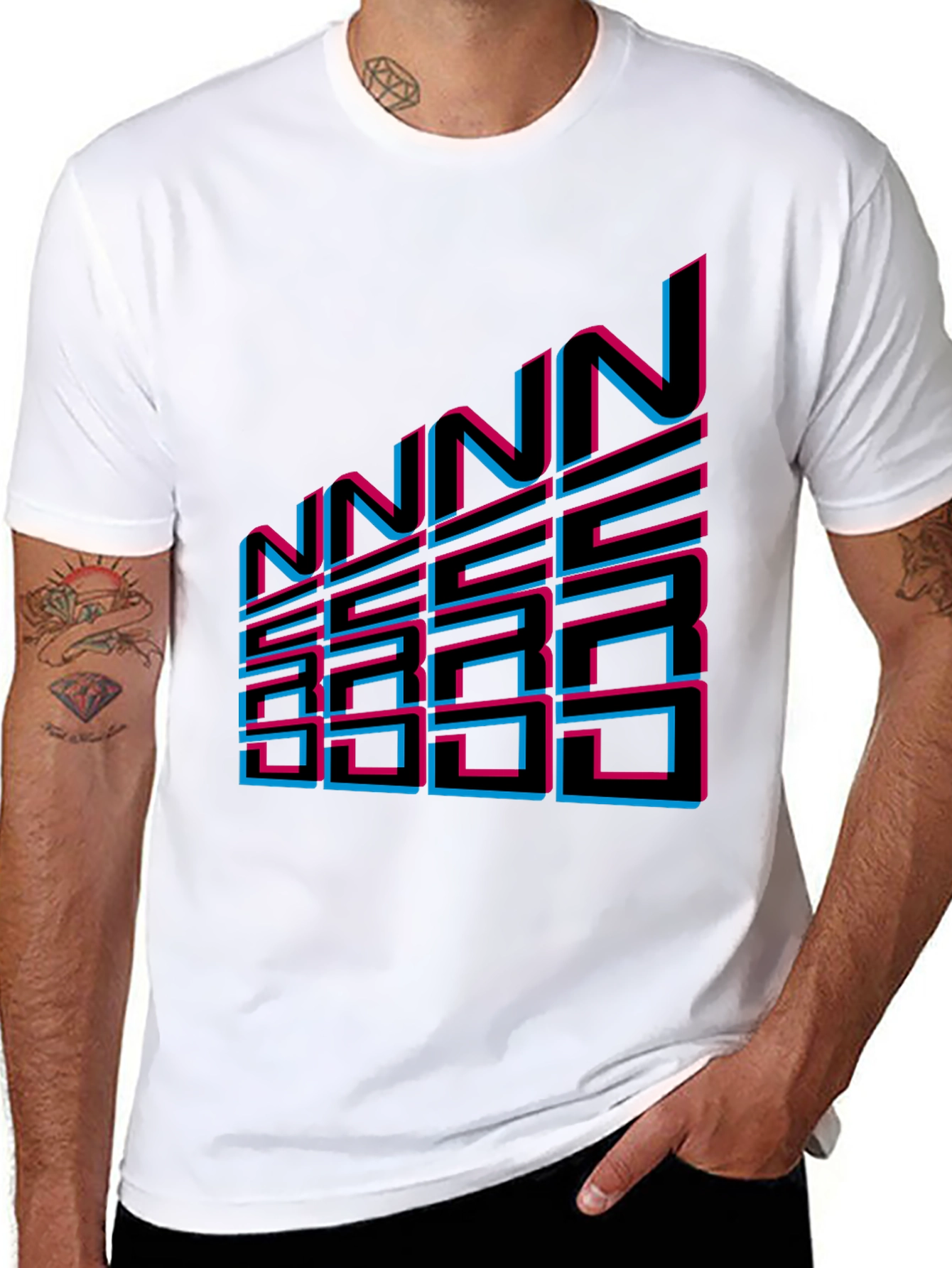 Black Retro NNN SSS Graphic Tee - Black view 8