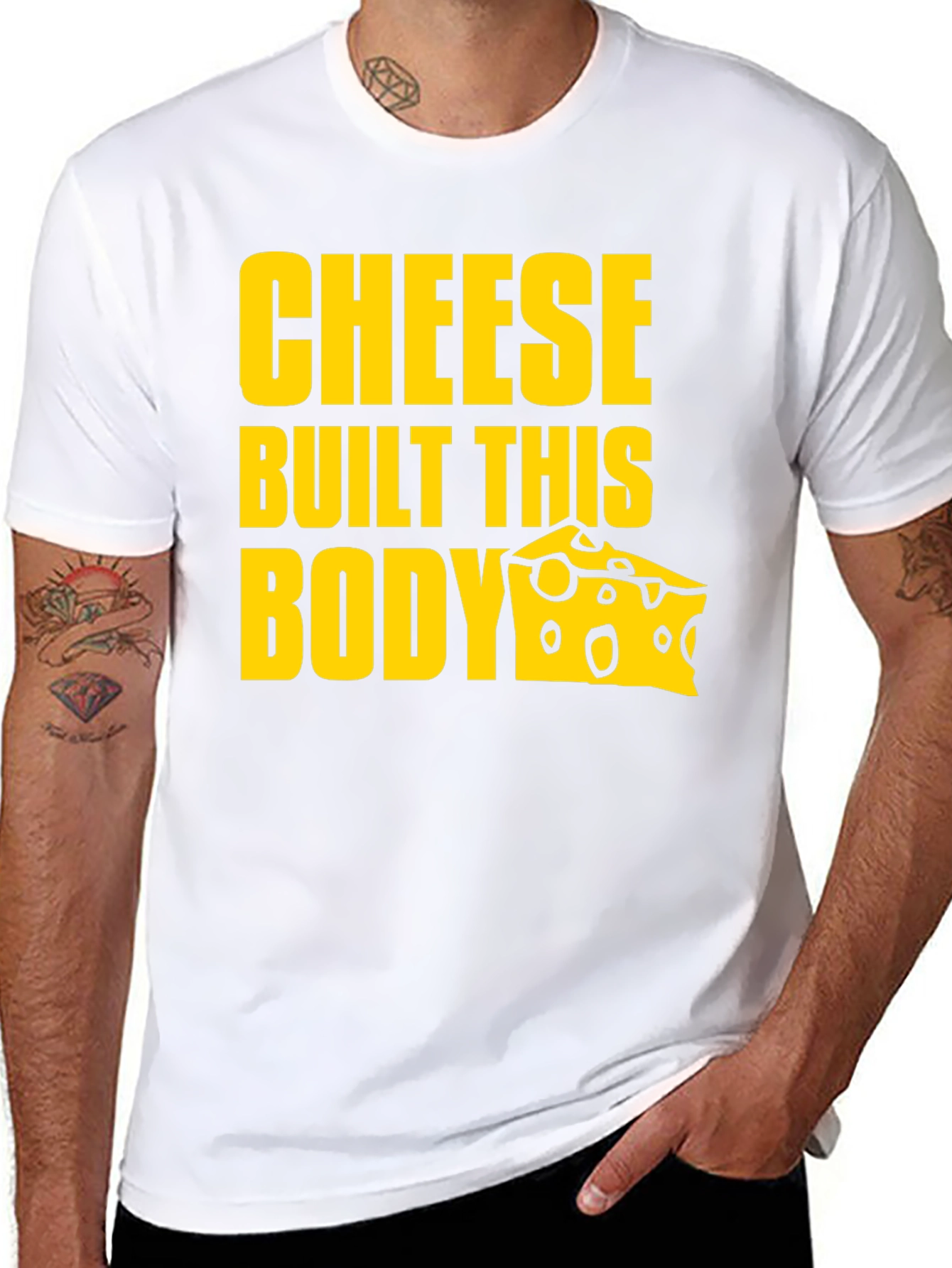 Black Cheese Built This Body Graphic T-Shirt view 8