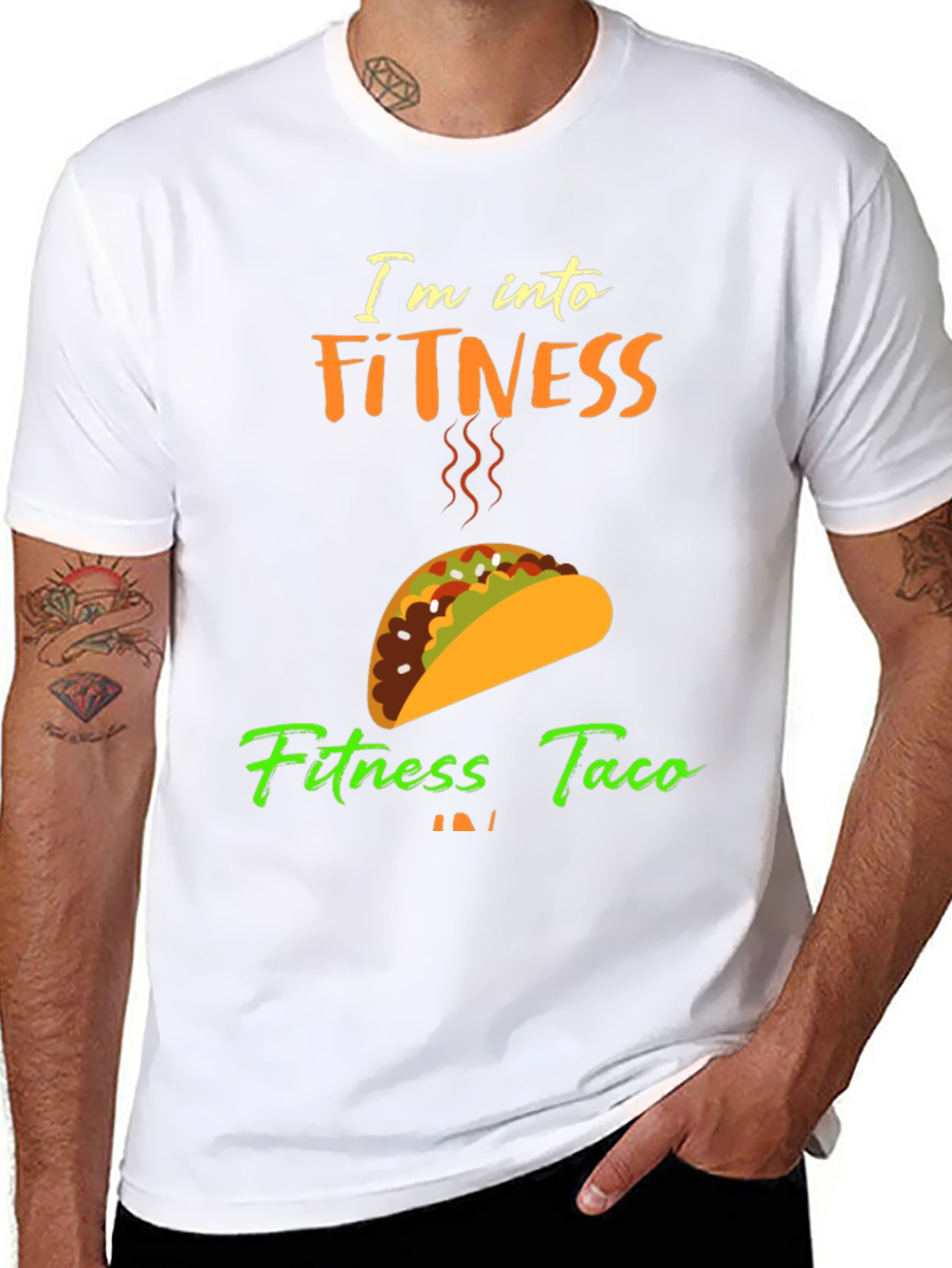 Black Fitness Taco T-Shirt - Gym Humor Tee view 8