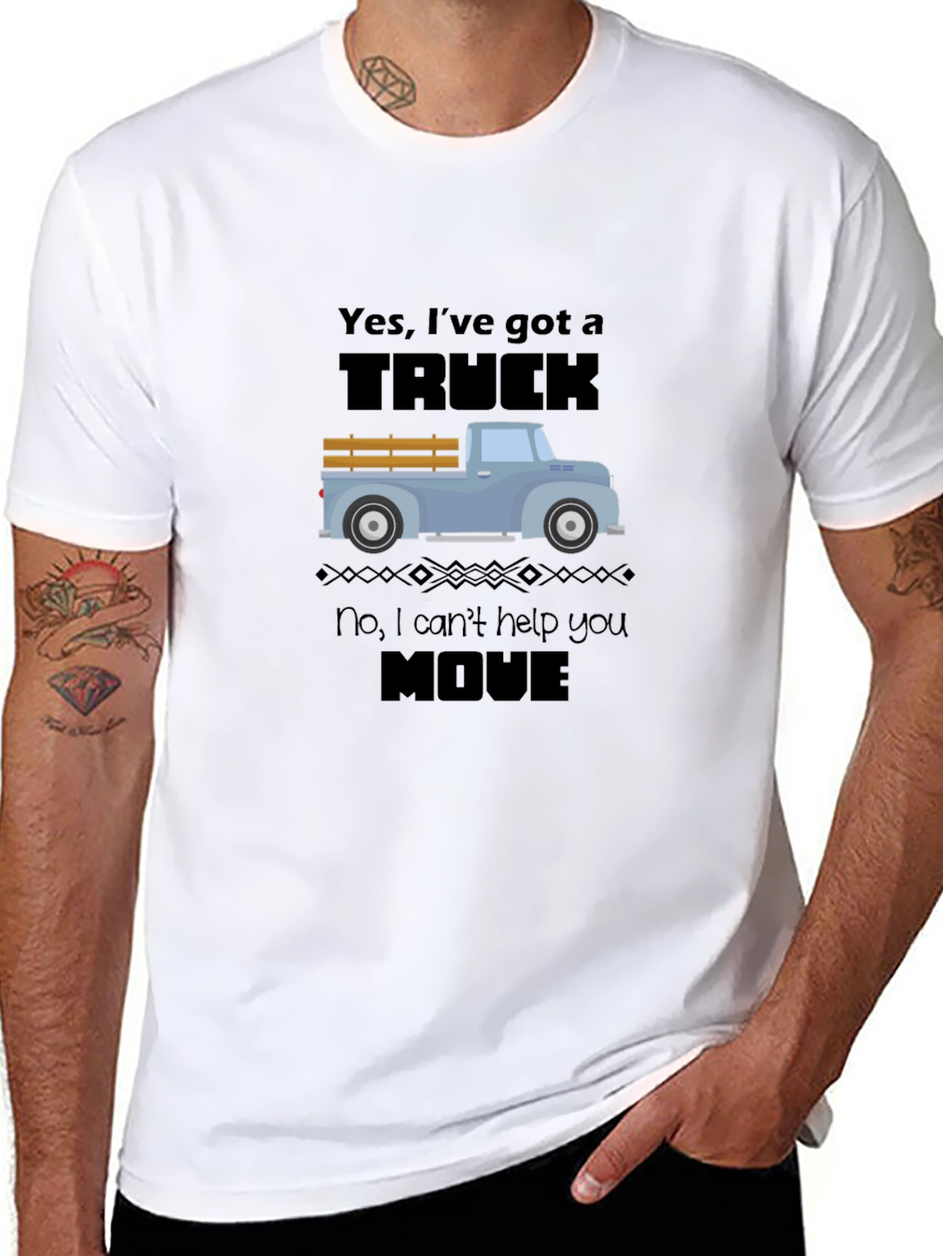 Black Yes, I've Got a Truck Graphic T-Shirt view 8