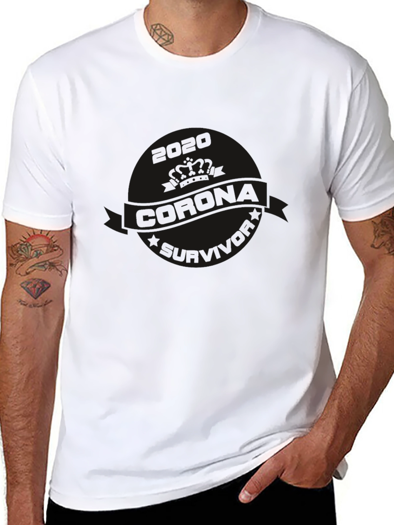 Black Men's Solid Black Casual Short Sleeve T-Shirt view 8