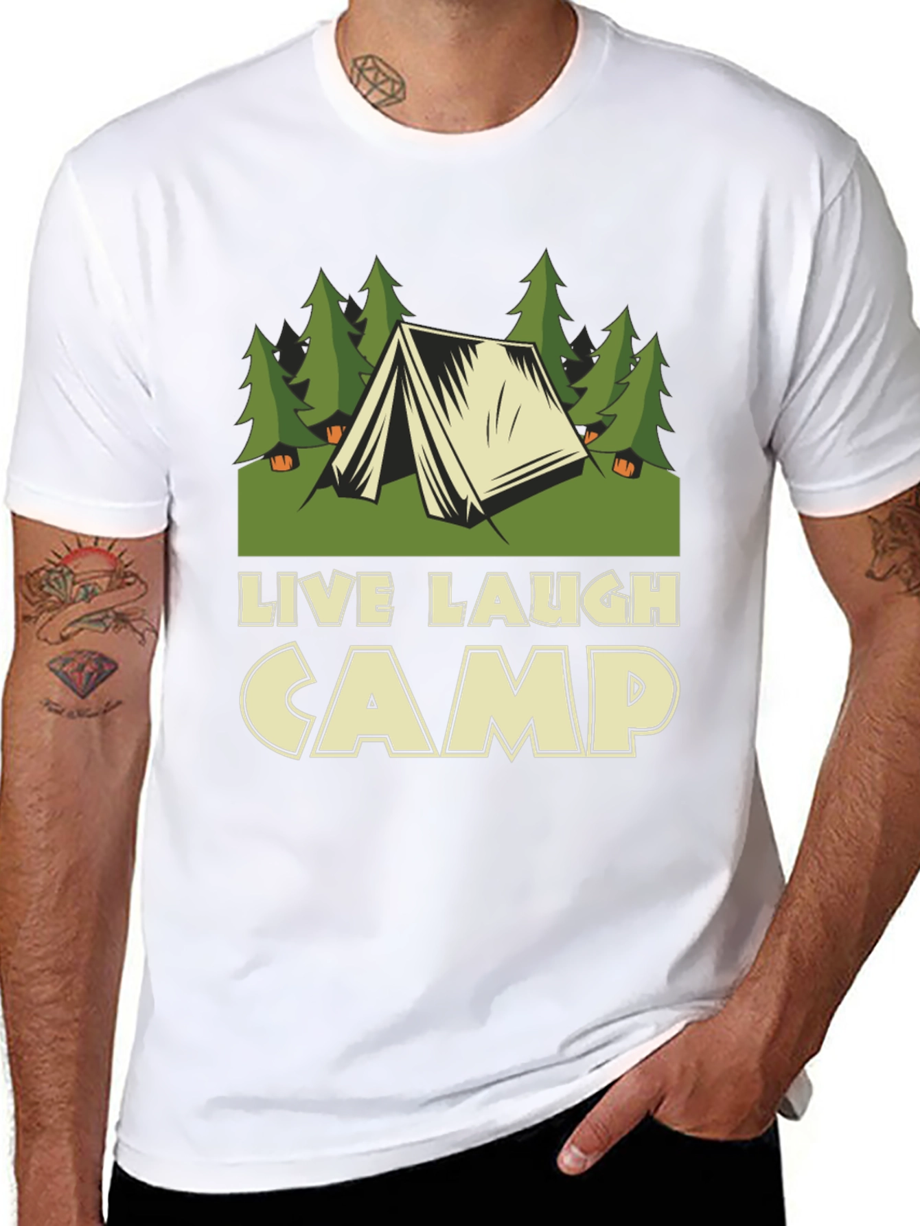 Live Laugh Camp Graphic Tee - Outdoor Adventure Shirt - 8
