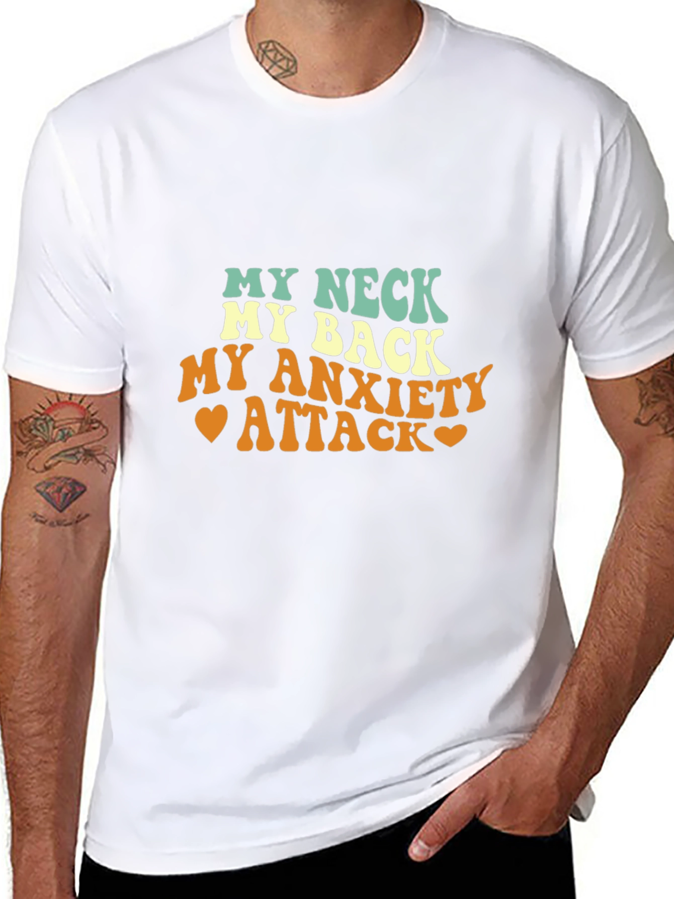 Black My Neck, My Back Tee - Anxiety Relief Comfort Shirt view 8