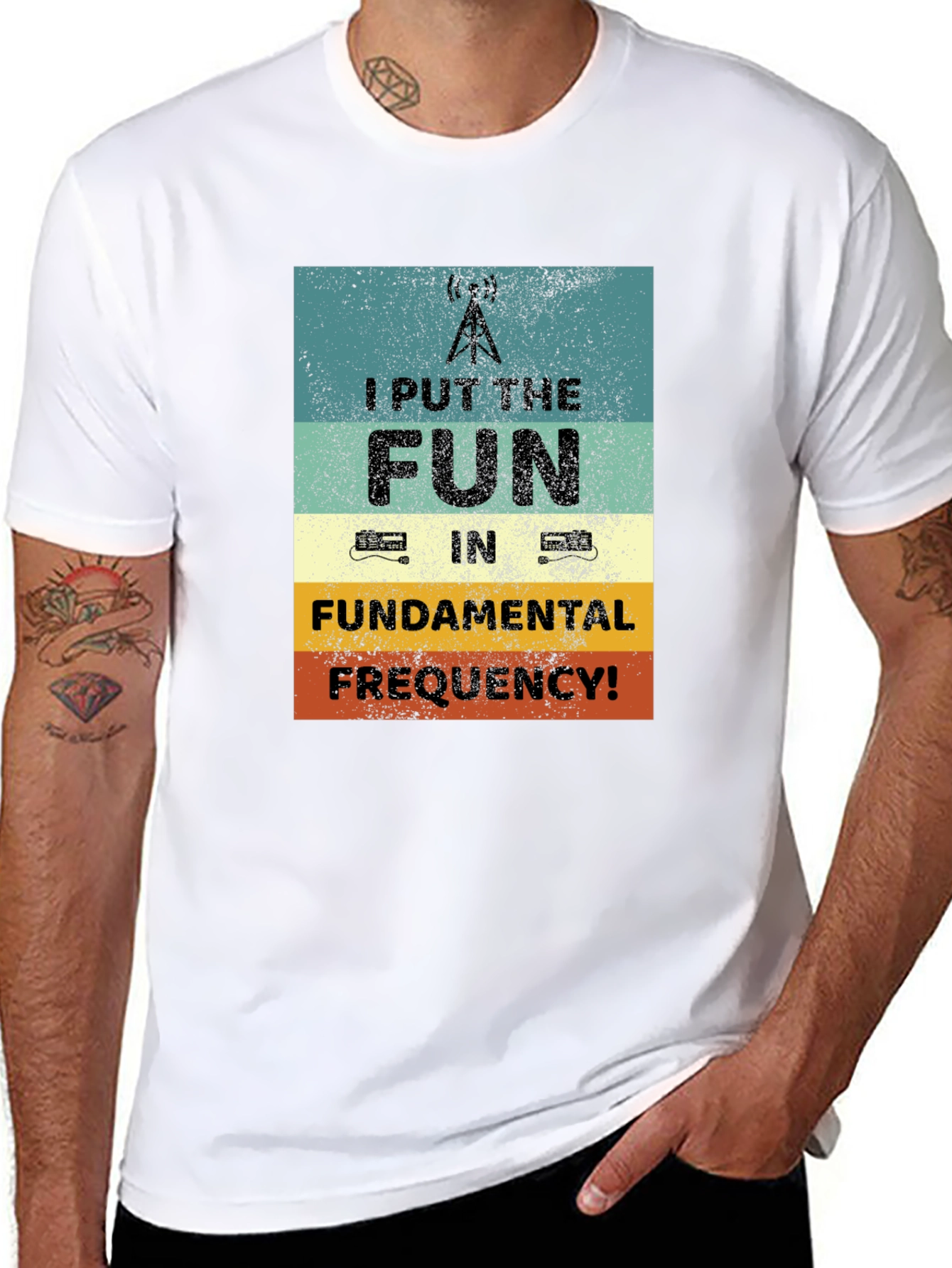 Black Fun Fundamental Frequency T-Shirt view 8