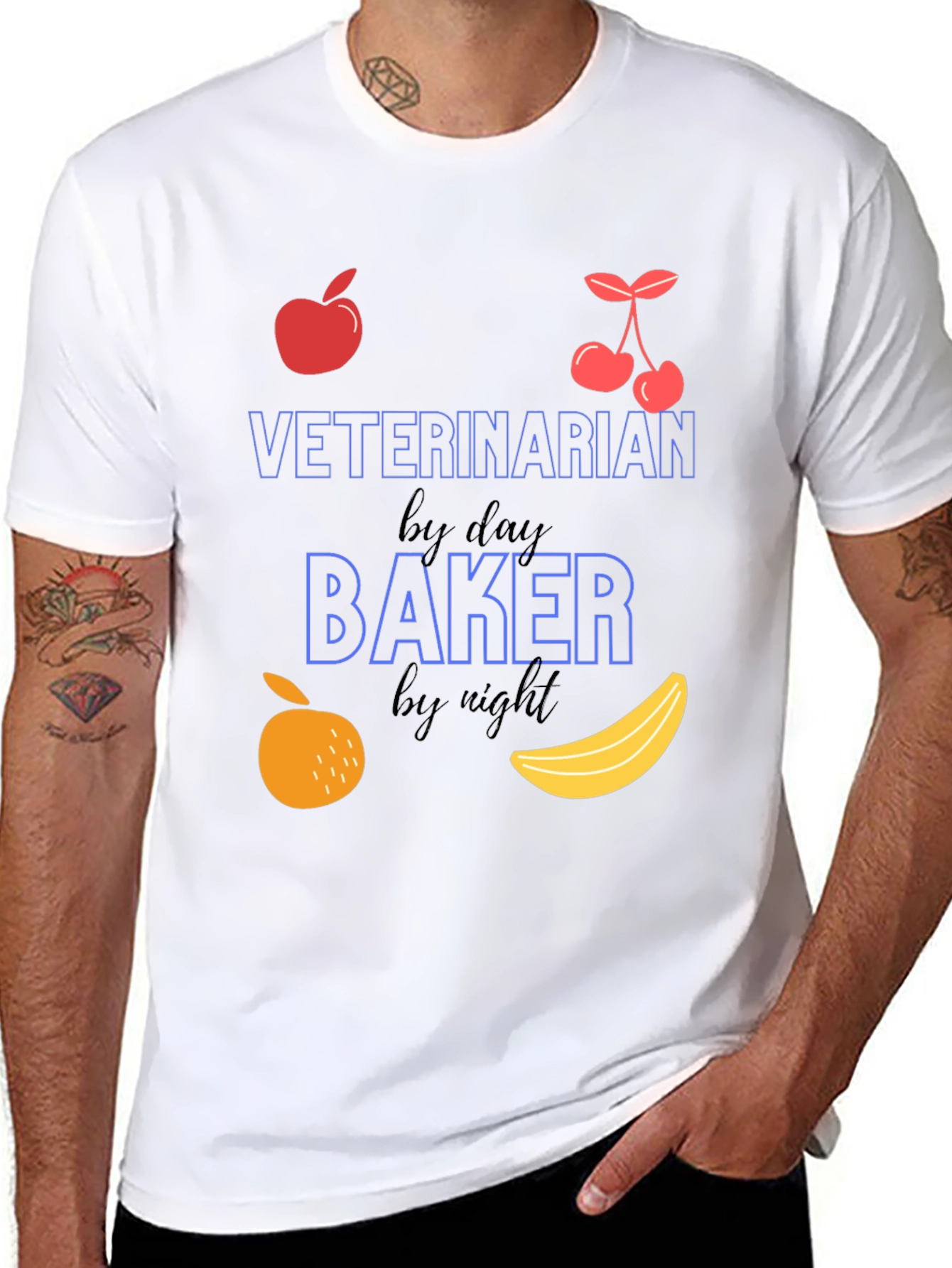 Black Veterinarian Baker T-Shirt view 8