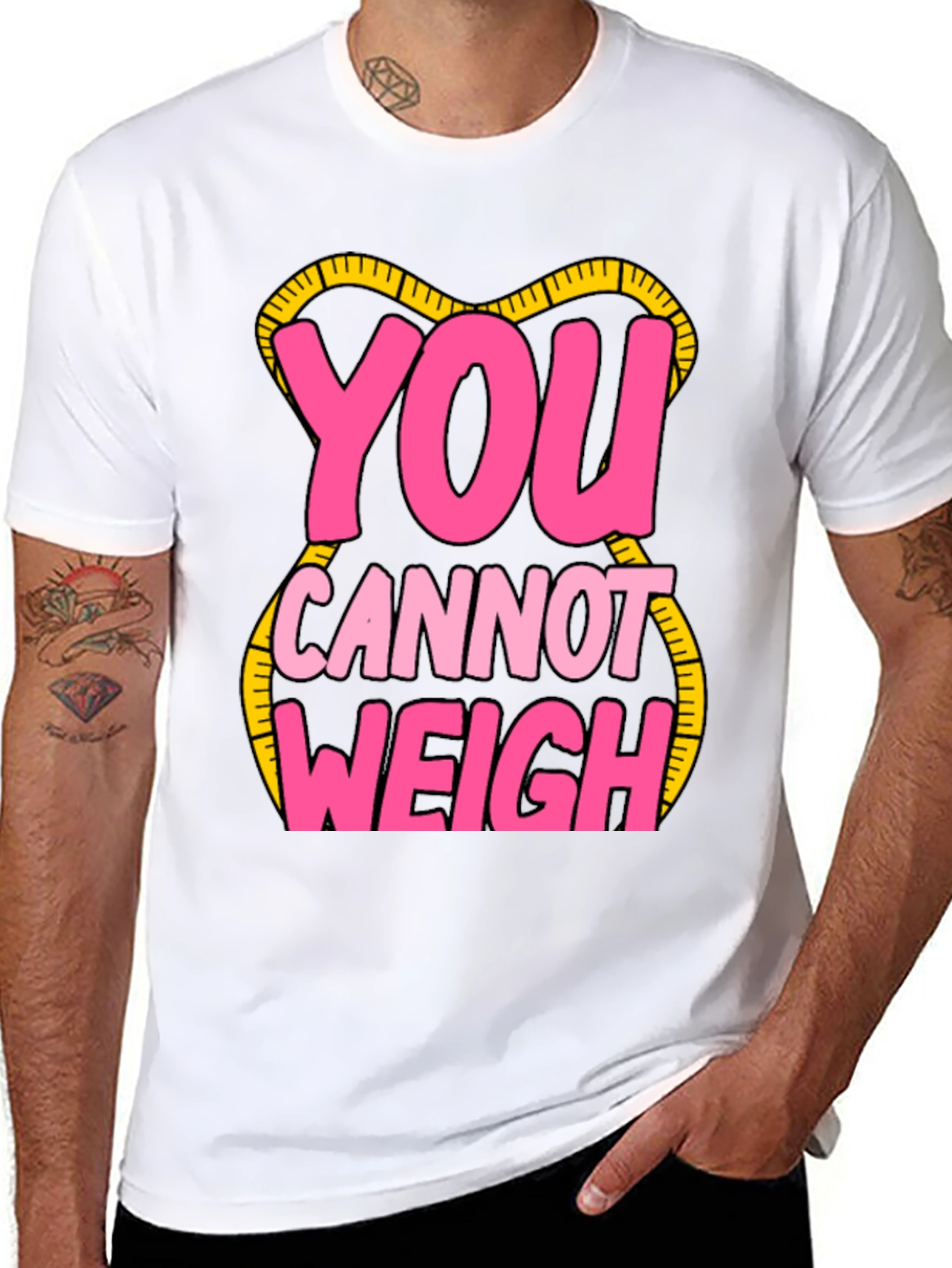 Black You Cannot Weigh Graphic T-Shirt view 8