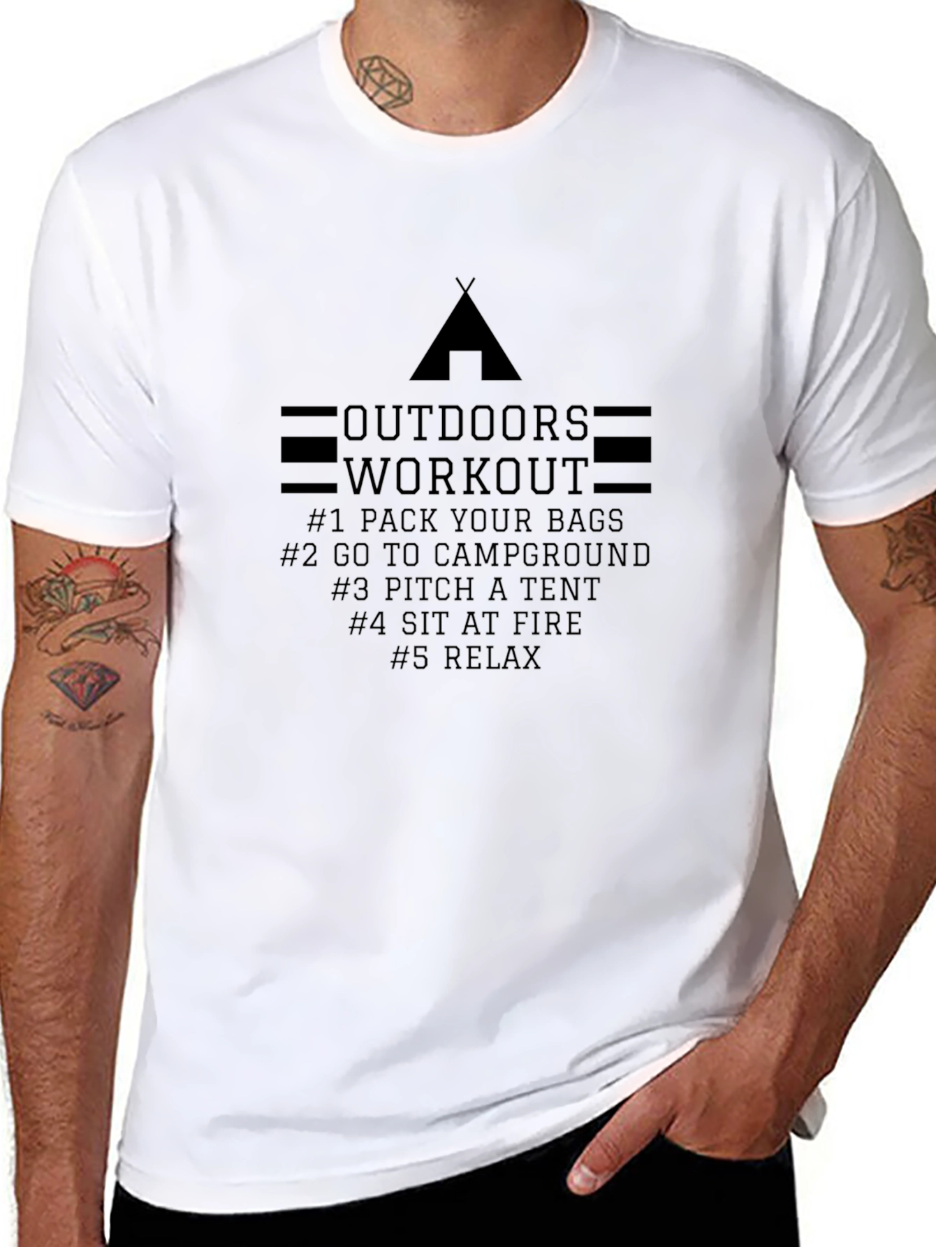Black Outdoors Workout T-Shirt view 8