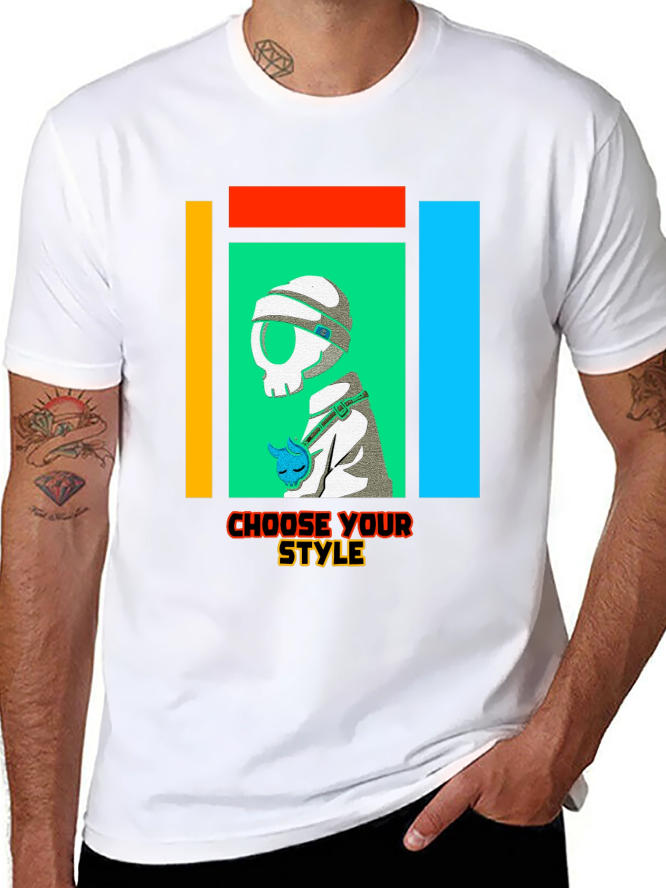 Black Choose Your Style Graphic Print Tee view 8