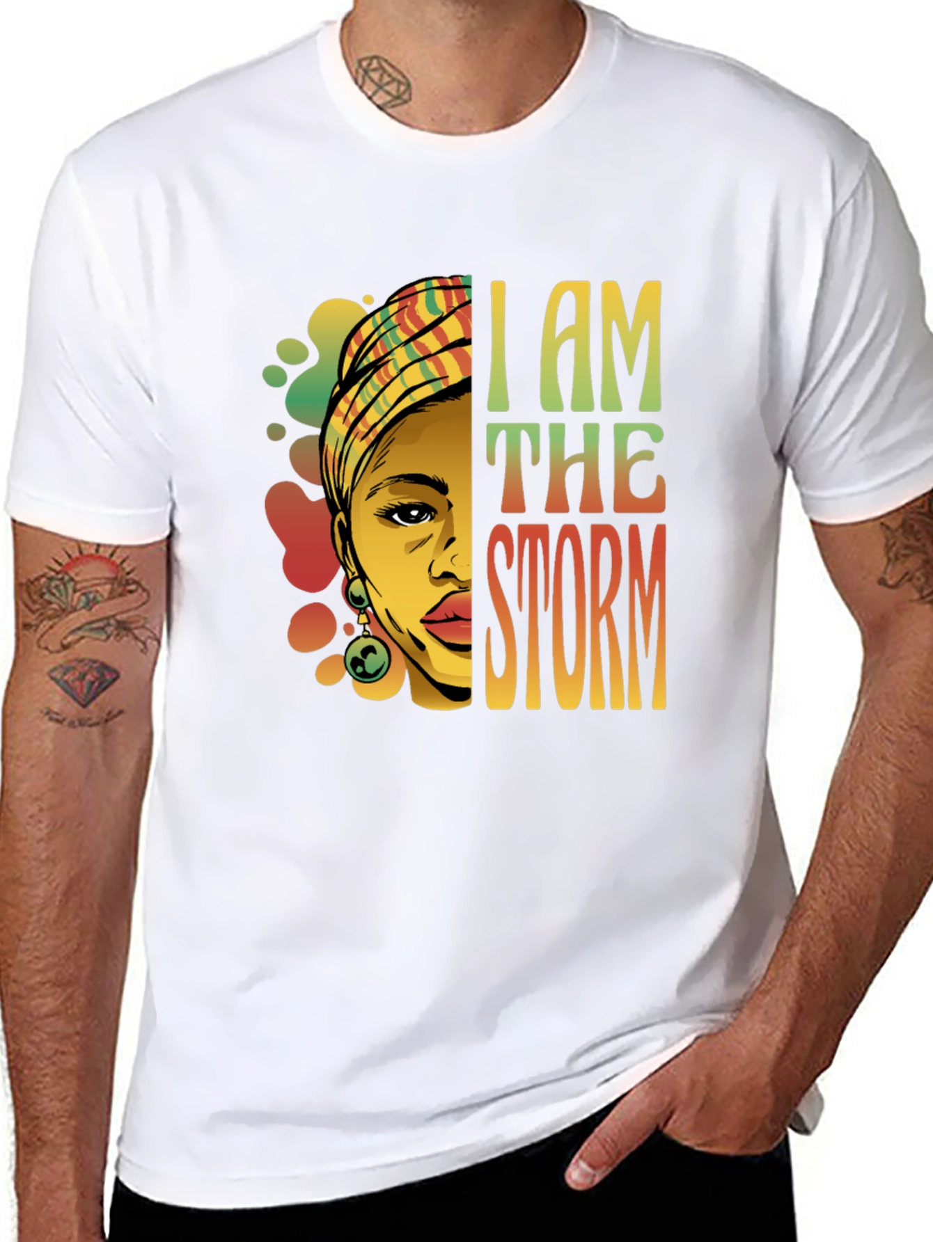 Black I Am The Storm Graphic Tee - Black view 8