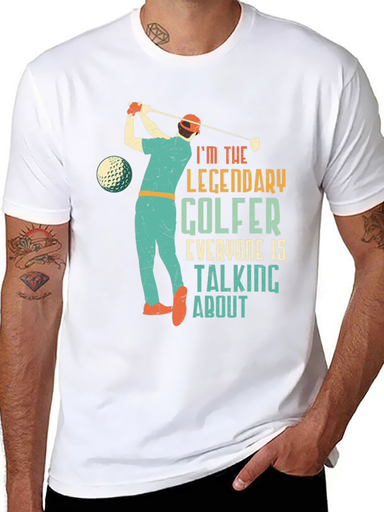 Black Legendary Golfer Graphic Tee view 8