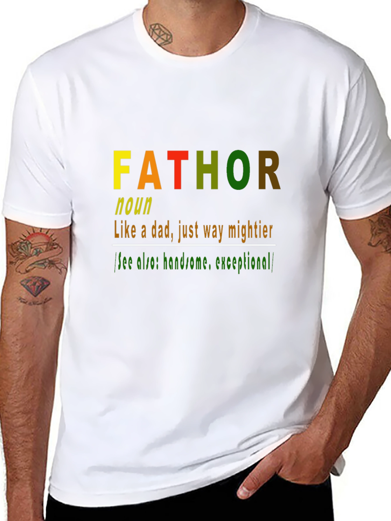 Fathor Definition T-Shirt - Mighty Dad Humor - 8