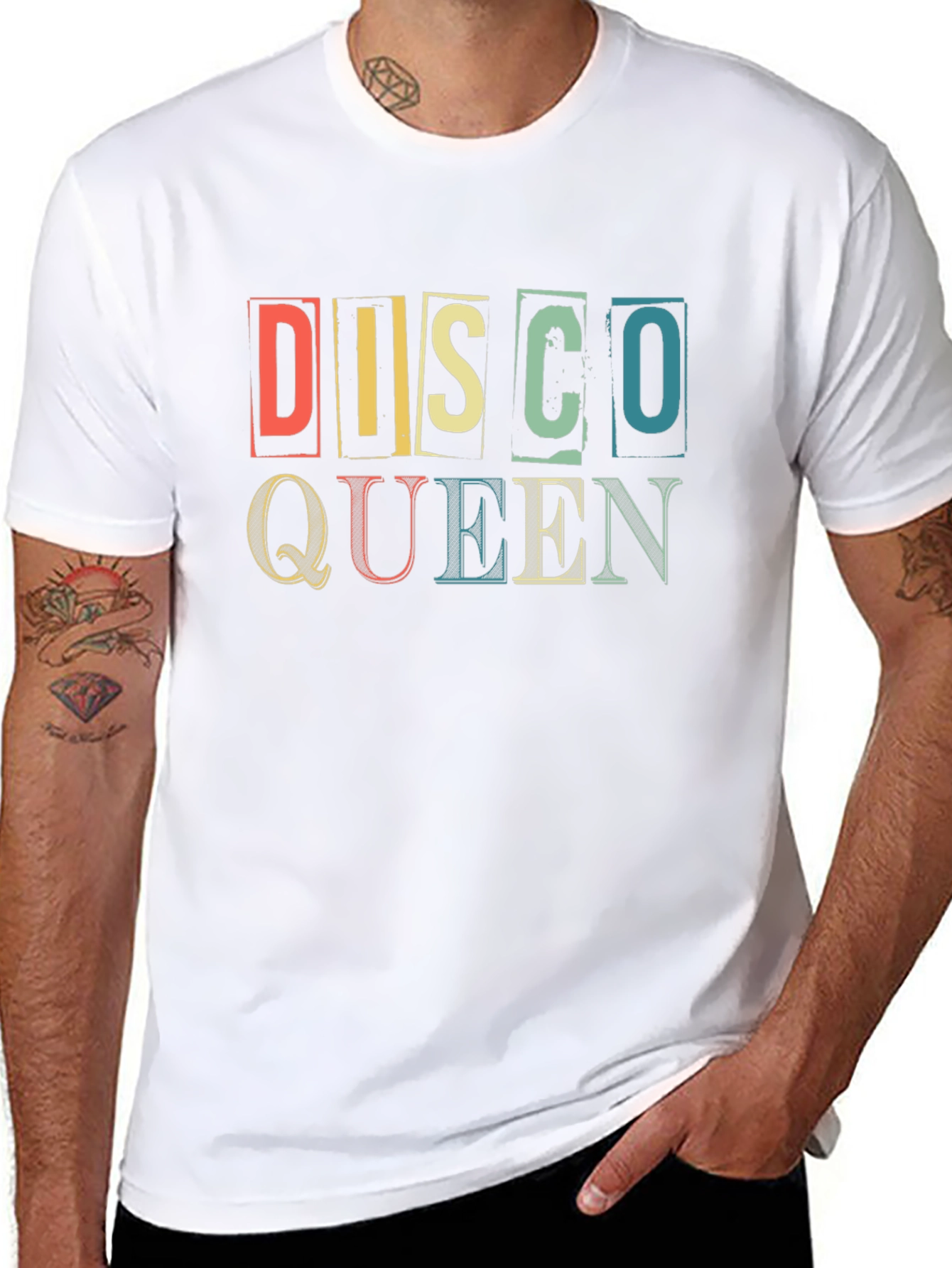 Black Disco Queen Graphic Tee - Retro Style view 8