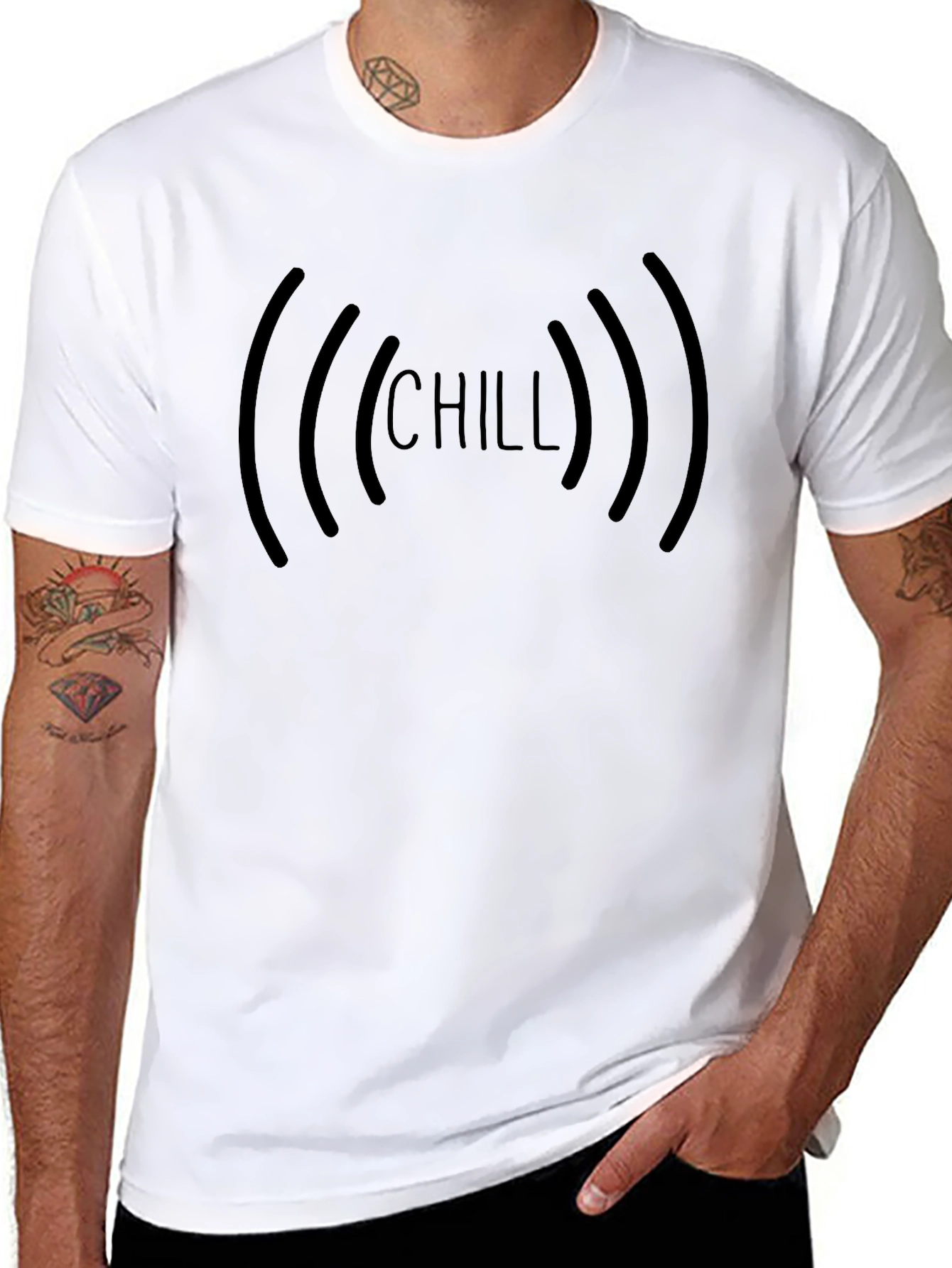 Black Chill Vibes Graphic Tee - Relaxed Style view 8