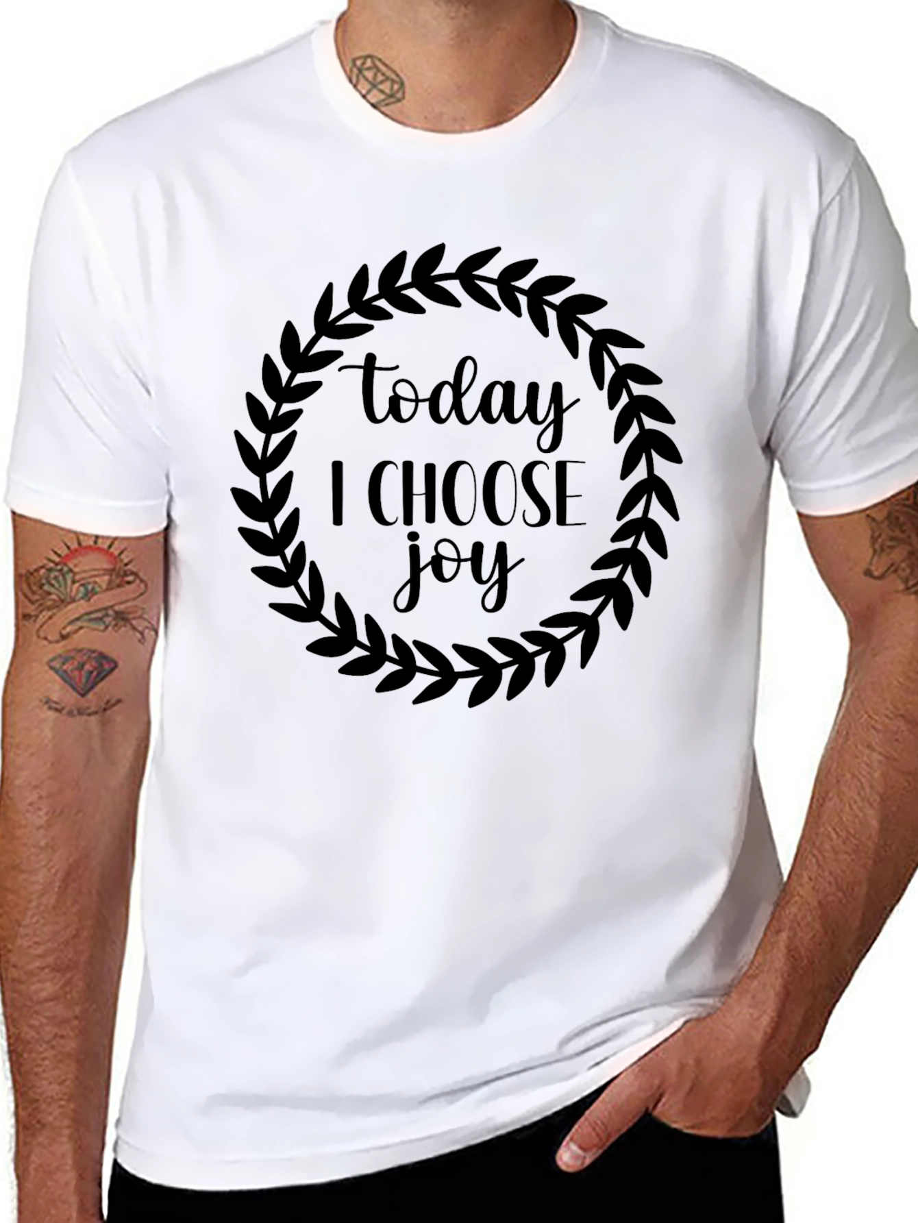 Black Today I Choose Joy Black Graphic Tee view 8
