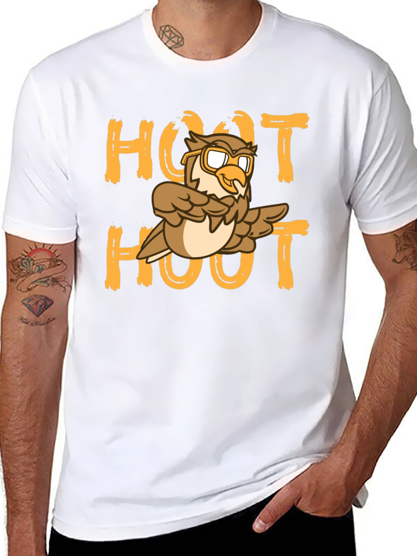 Black Hoot Hoot Owl Graphic Tee view 8