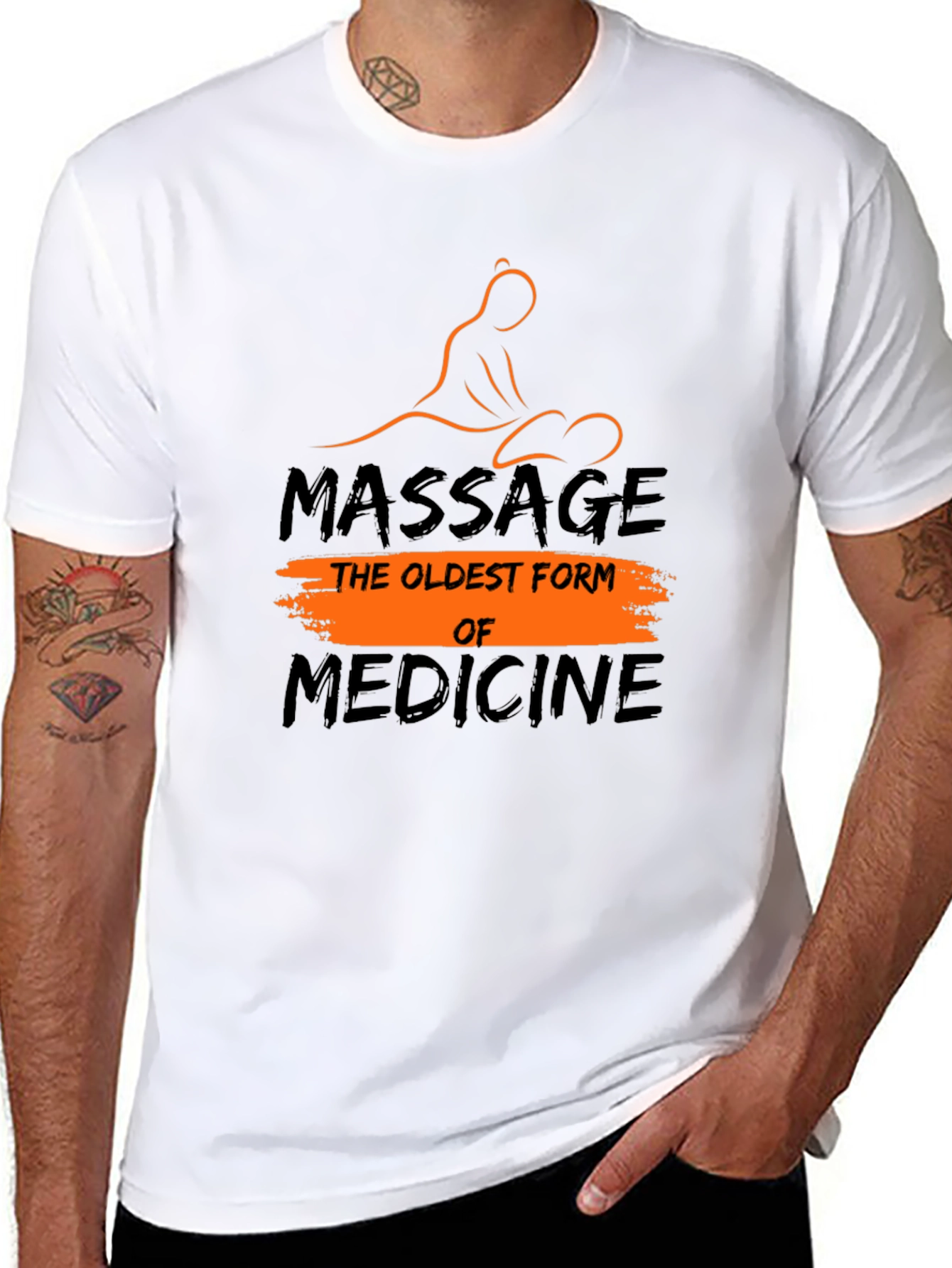 Black Massage Therapy T-Shirt: The Oldest Form of Medicine view 8