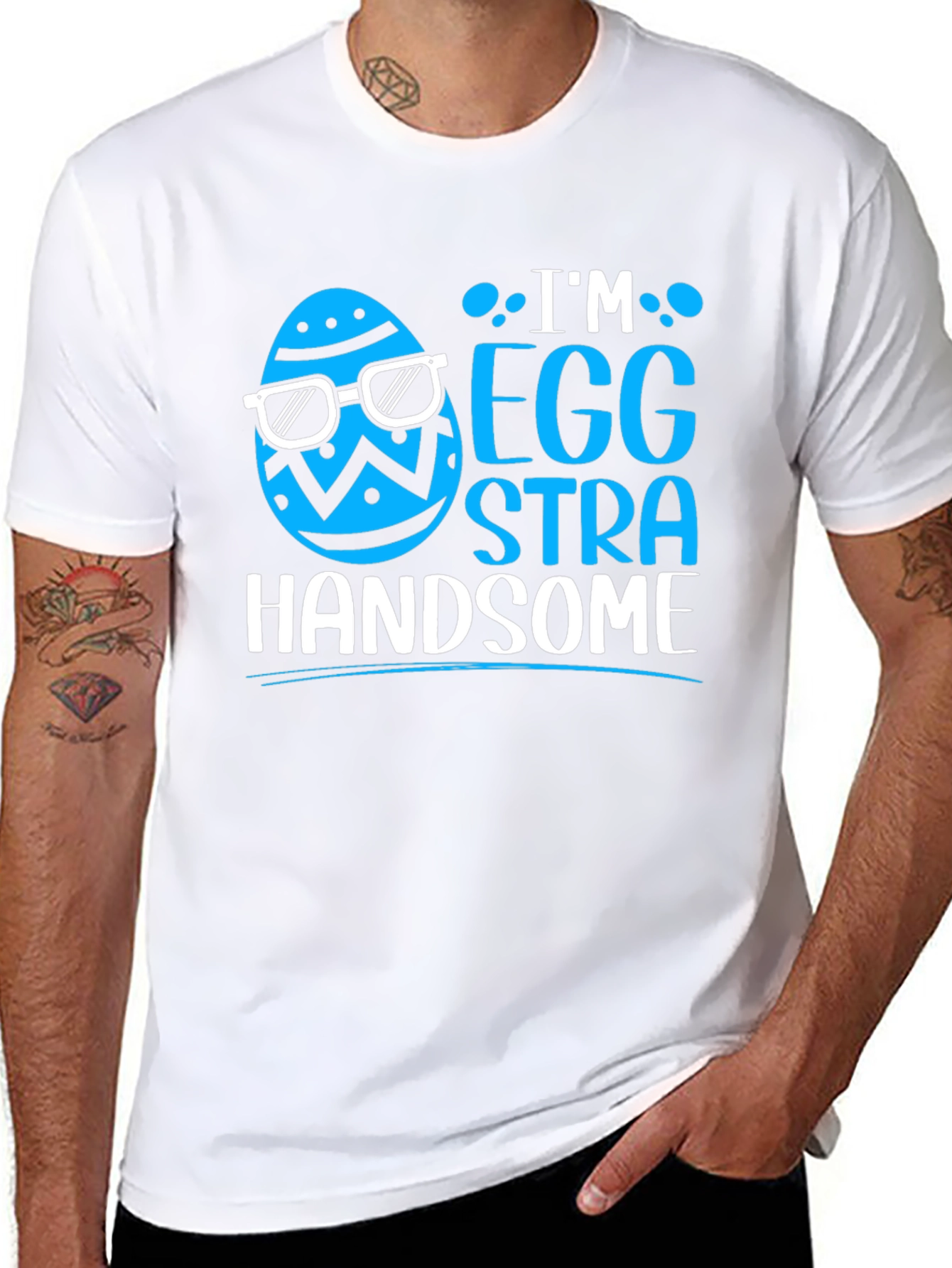 Camiseta Hombre "Egg-Stra Handsome" Pascua