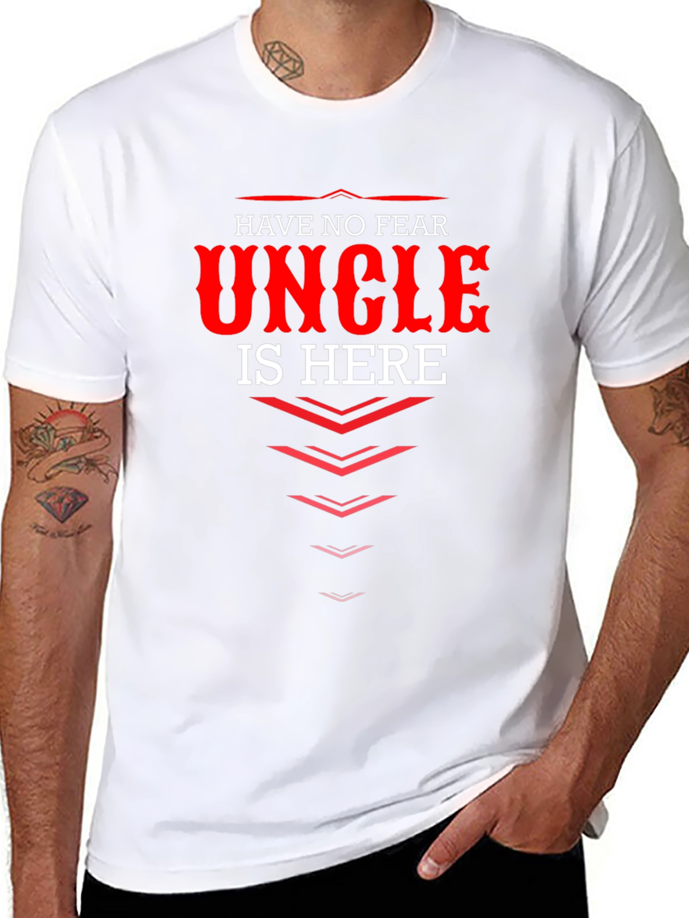 Black Funny Uncle T-Shirt - Have No Fear view 8