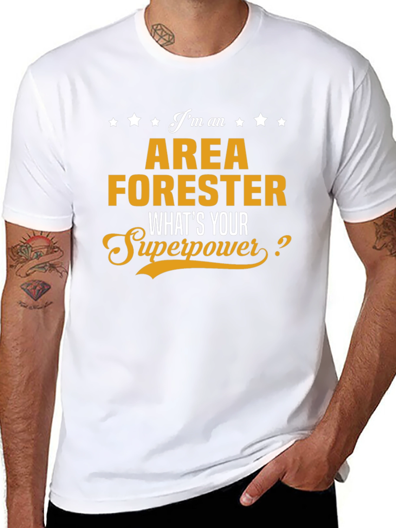 Black Area Forester Superpower T-Shirt view 8