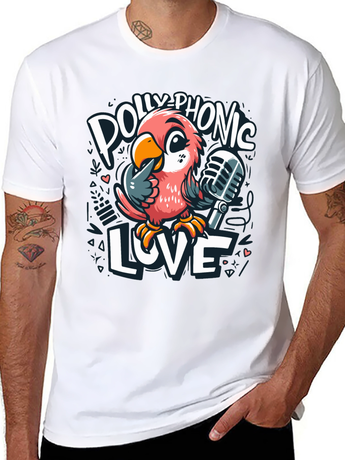Black Polly-Phonic Love T-Shirt view 8