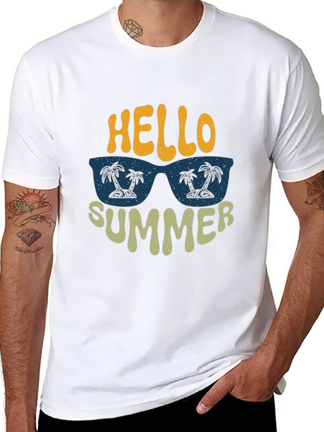 Black Hello Summer Graphic Tee view 8